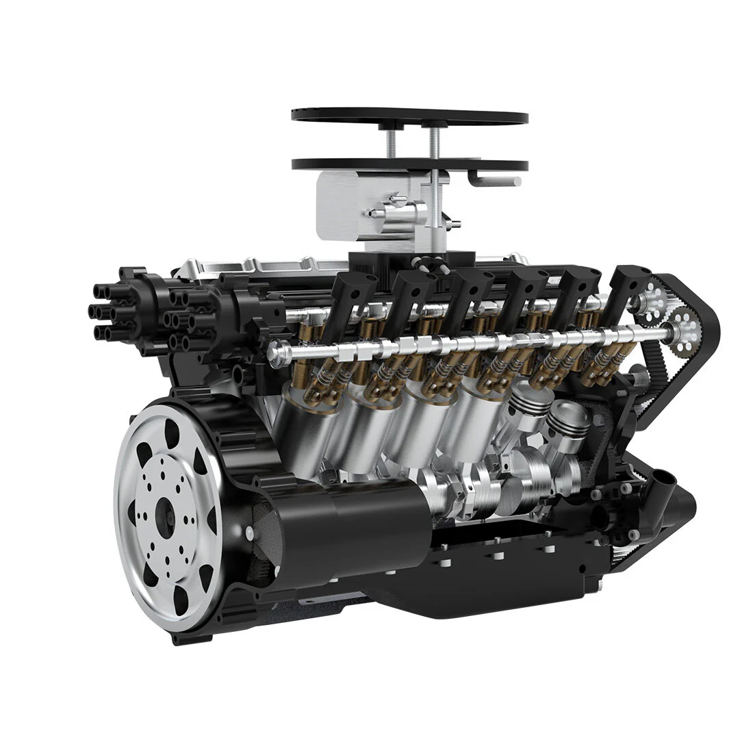 ENJOMOR V12 GS-V12 72CC DOHC Gasoline V12 Engine Model That Works with Starter Kit
