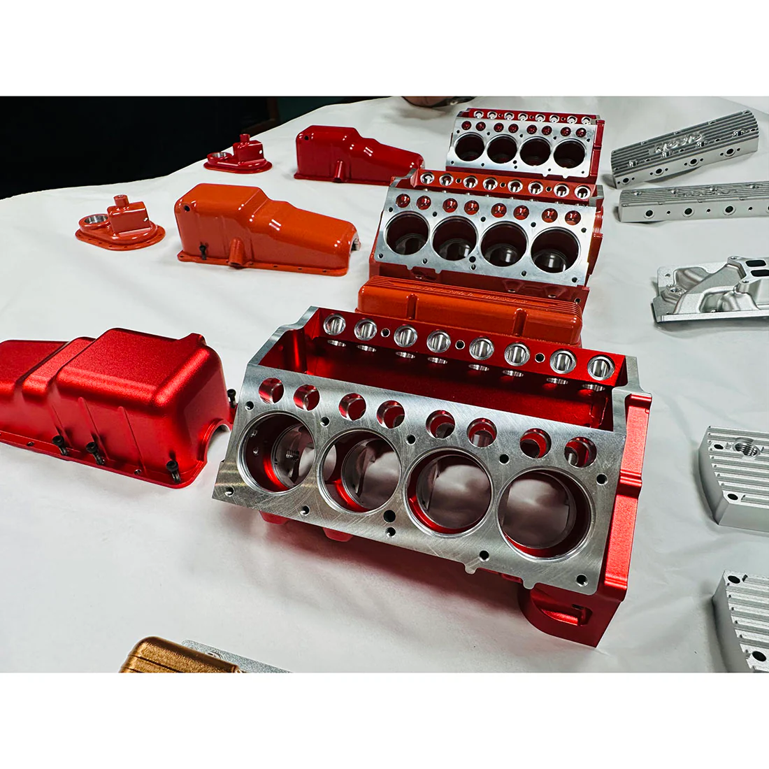 CISON V8 Engine Small-block 44CC 1/6 Scale Water-Cooled 4-Stroke 8-Cylinder Gasoline Engine Internal Combustion V8 Engine Model Kit that Works