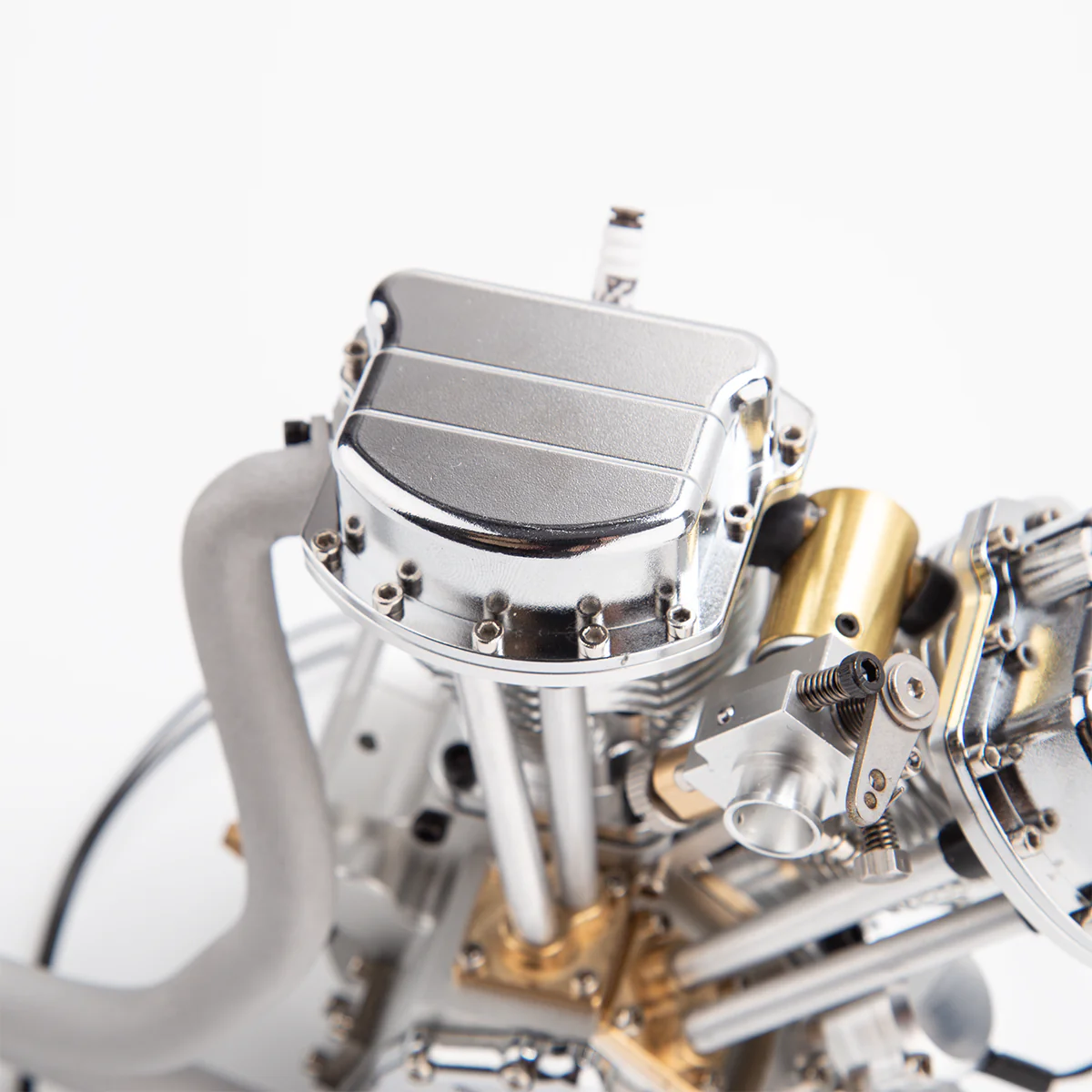 CISON FG-VT9 9cc V2 Engine V-Twin Dual Cylinder 4-Stroke Air-Cooled Gasoline Engine Motorcycle RC Engine Model