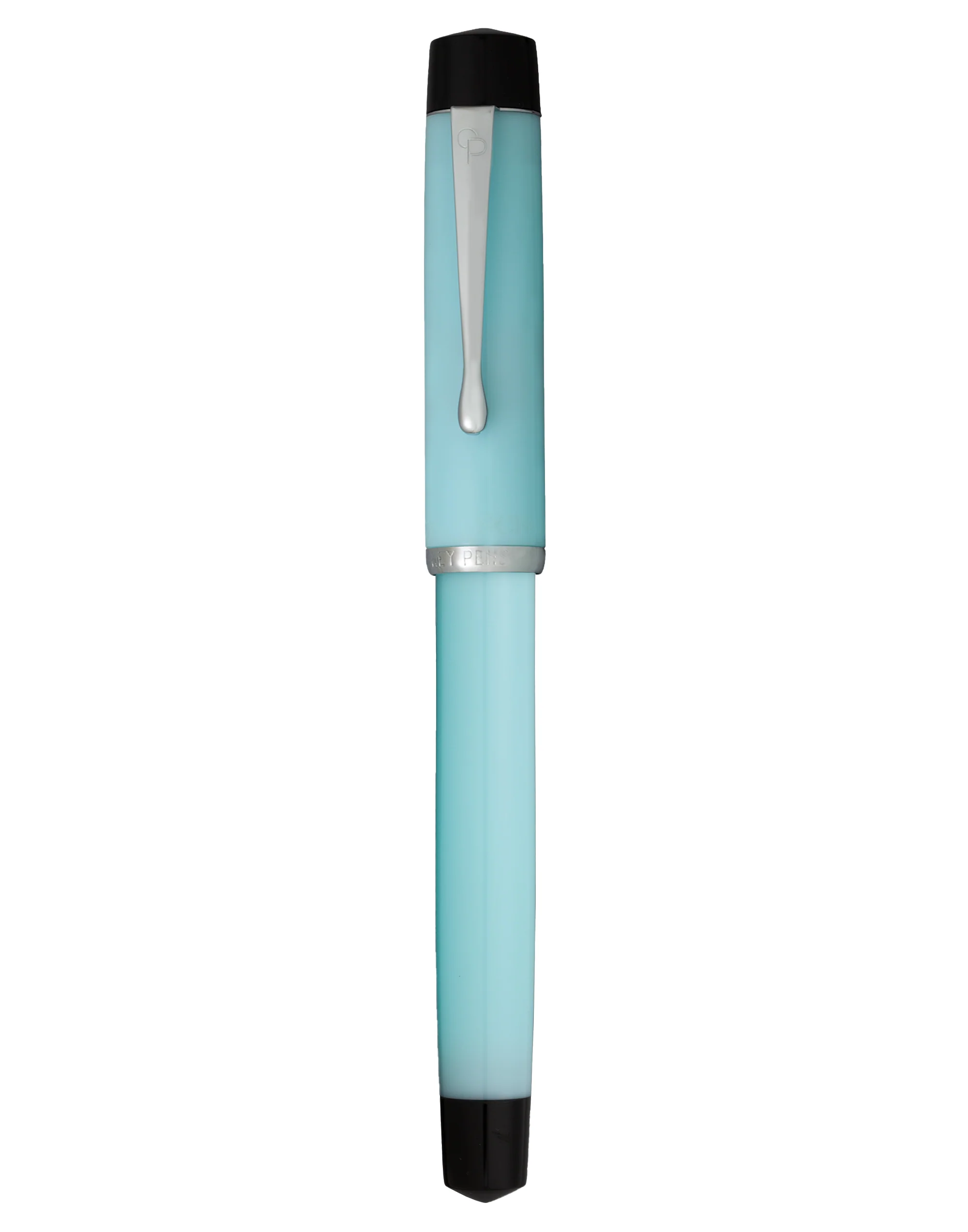 Aquamarine Blue Scholar - Gold trim with clear end caps