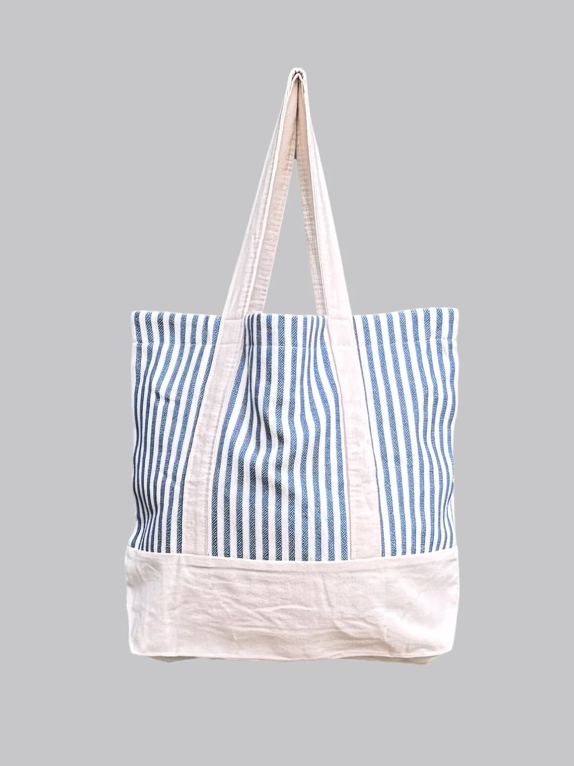 Canvas Tote Bag - Navy Stripes