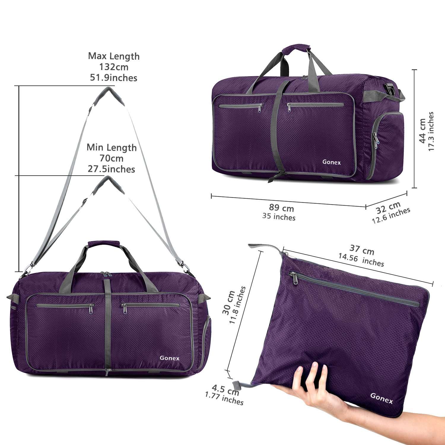 Gonex 150L Extra Large Foldable Duffle Bag for Travel
