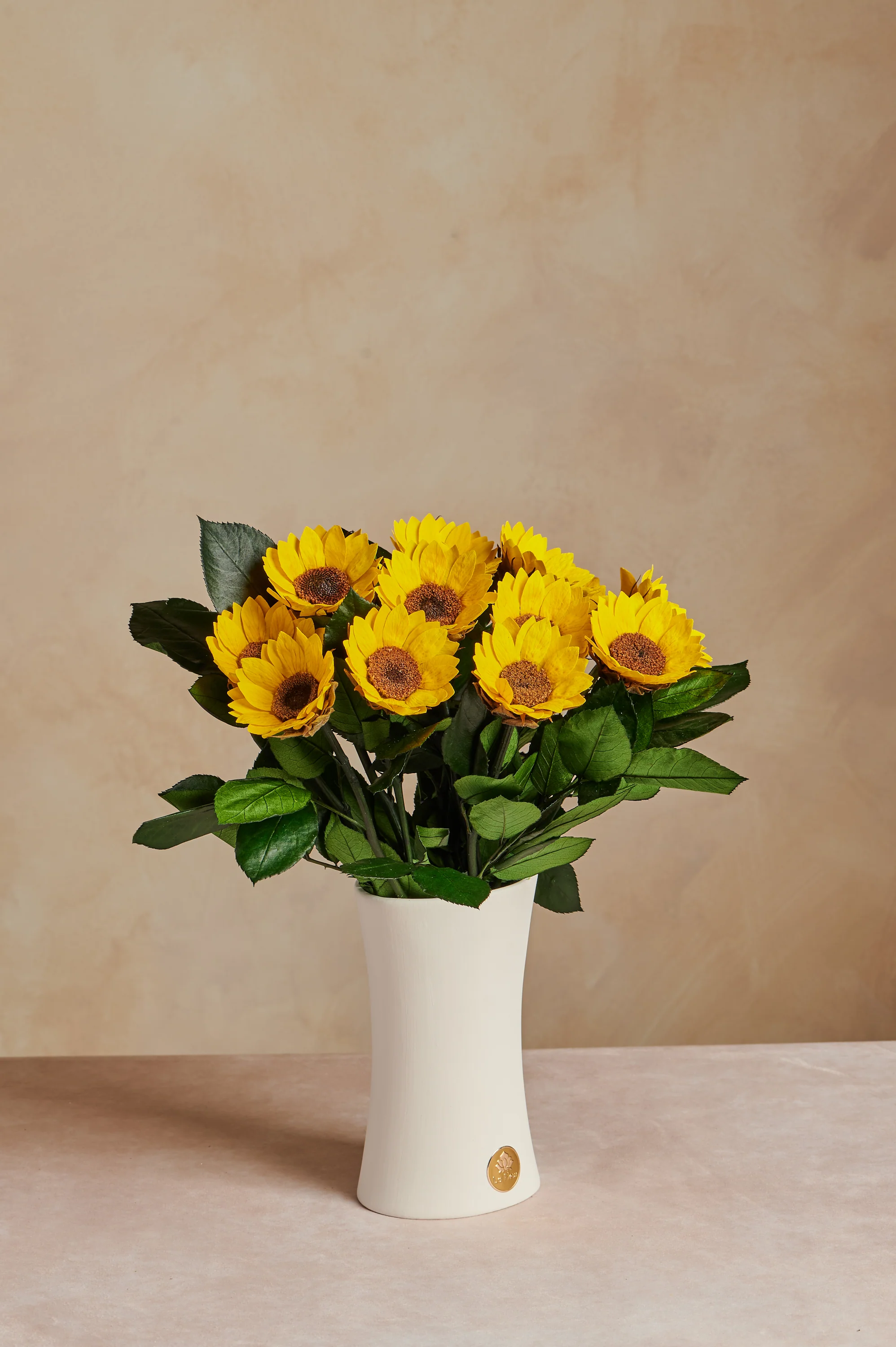 Creme Dozen Sunflowers