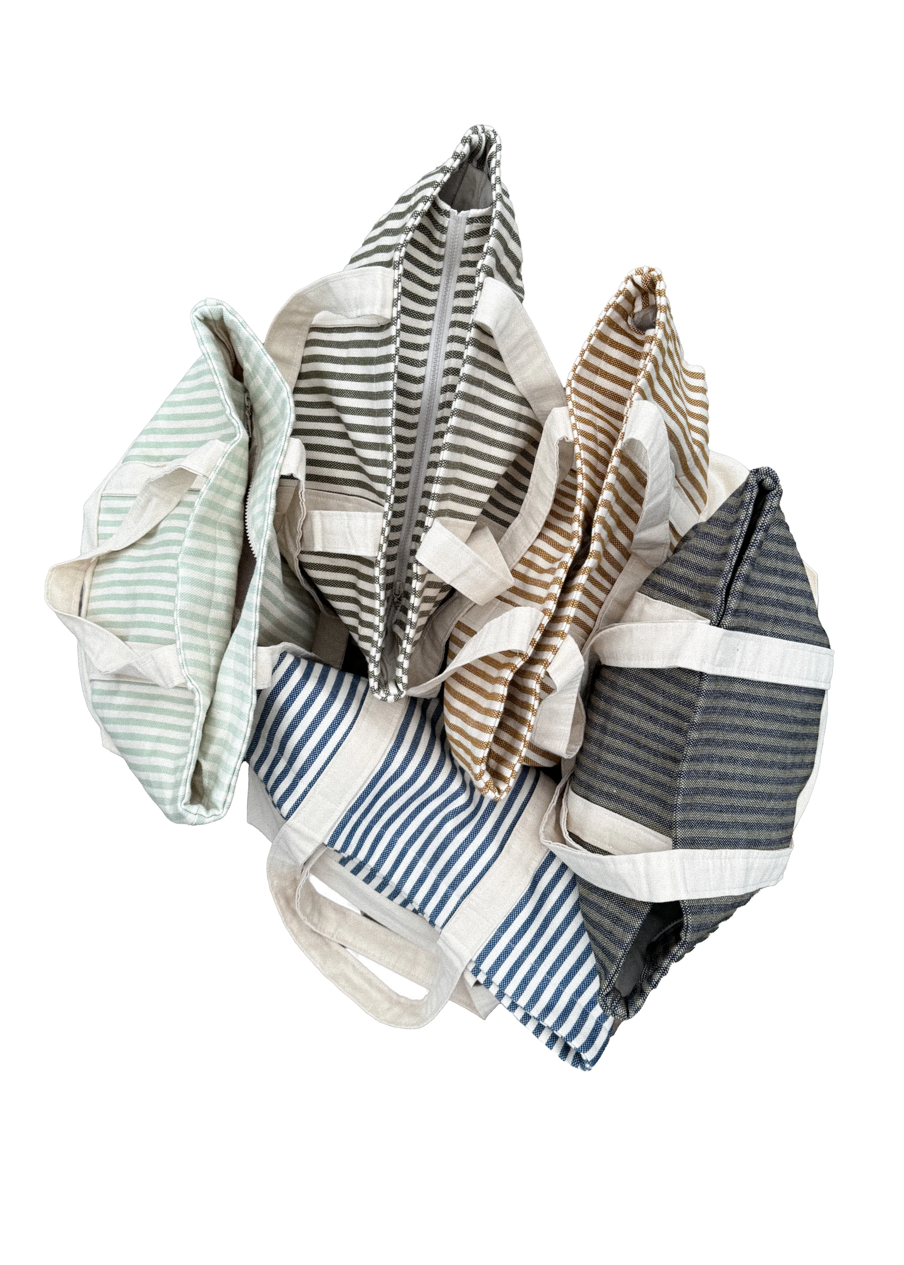 Canvas Tote Bag - Navy Stripes