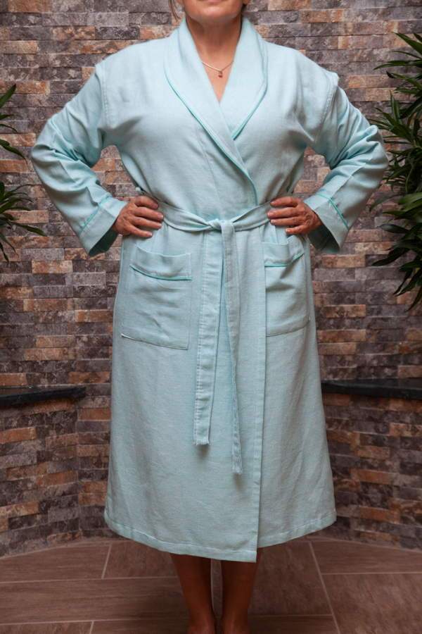 Ton-Sur-Ton Collection Bathrobe – Teal