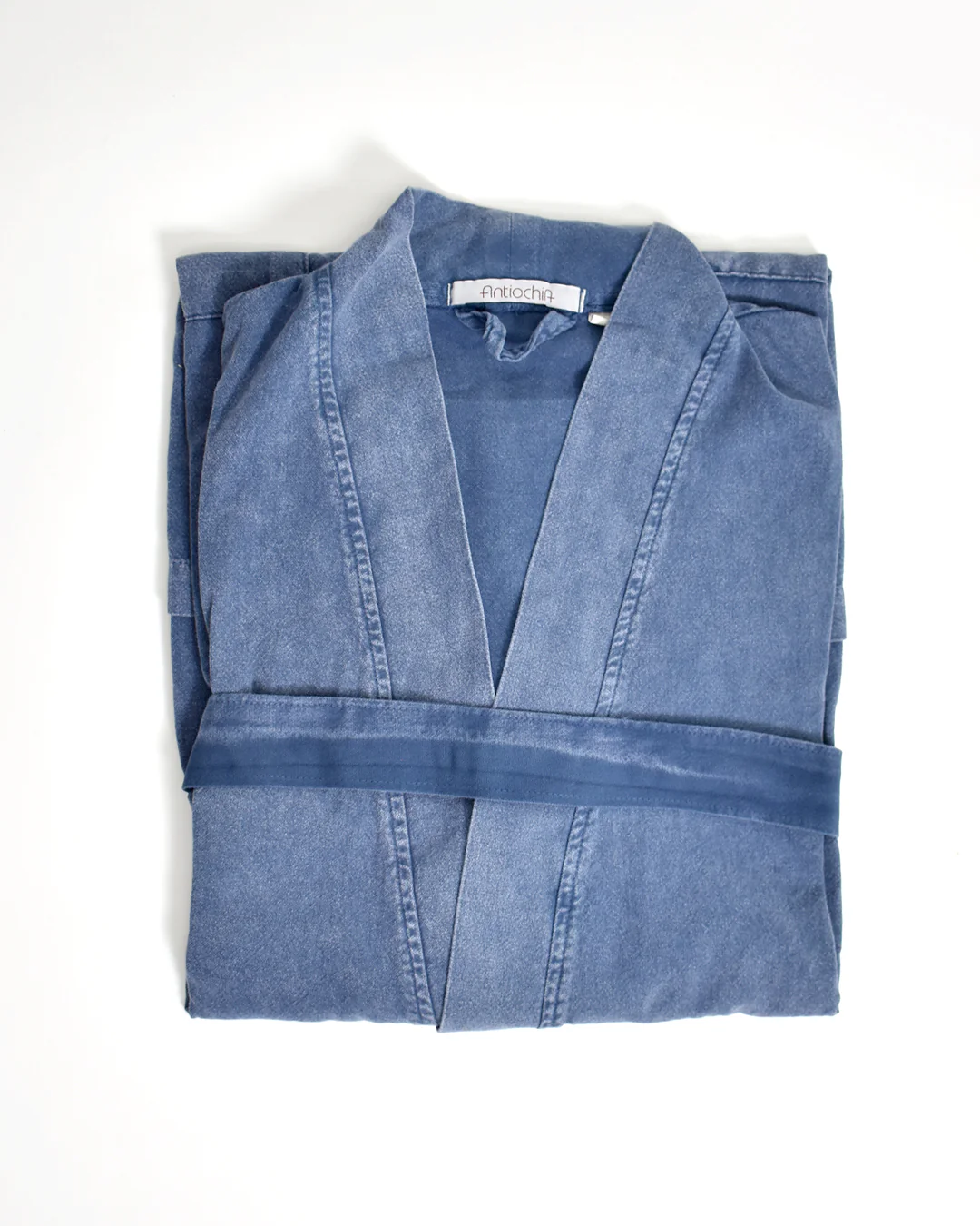 Stonewashed Cotton Robe – Indigo
