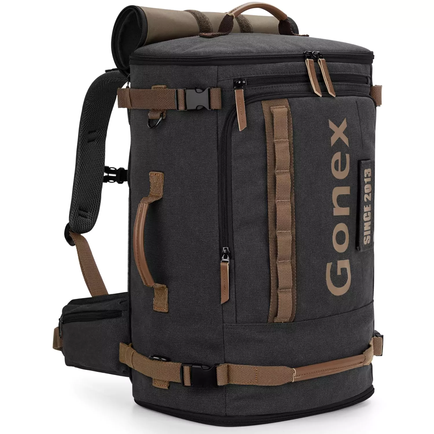 Gonex Canvas Laptop Backpack with Velcro Patch