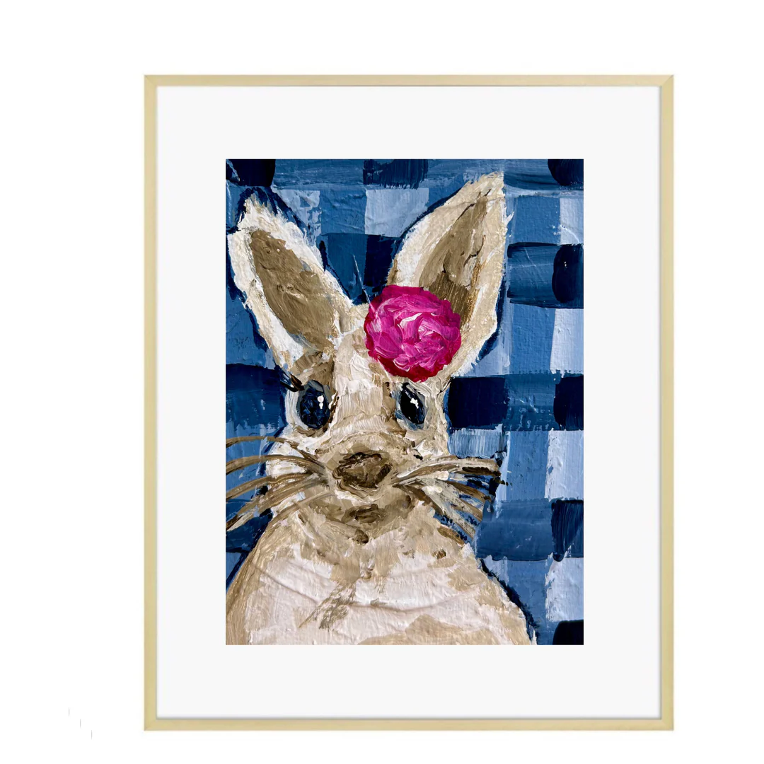 Blue Bunny Print