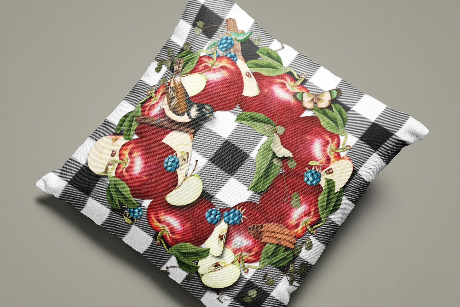 Sweet Apple Pie - Buffalo Plaid - Throw Pillow