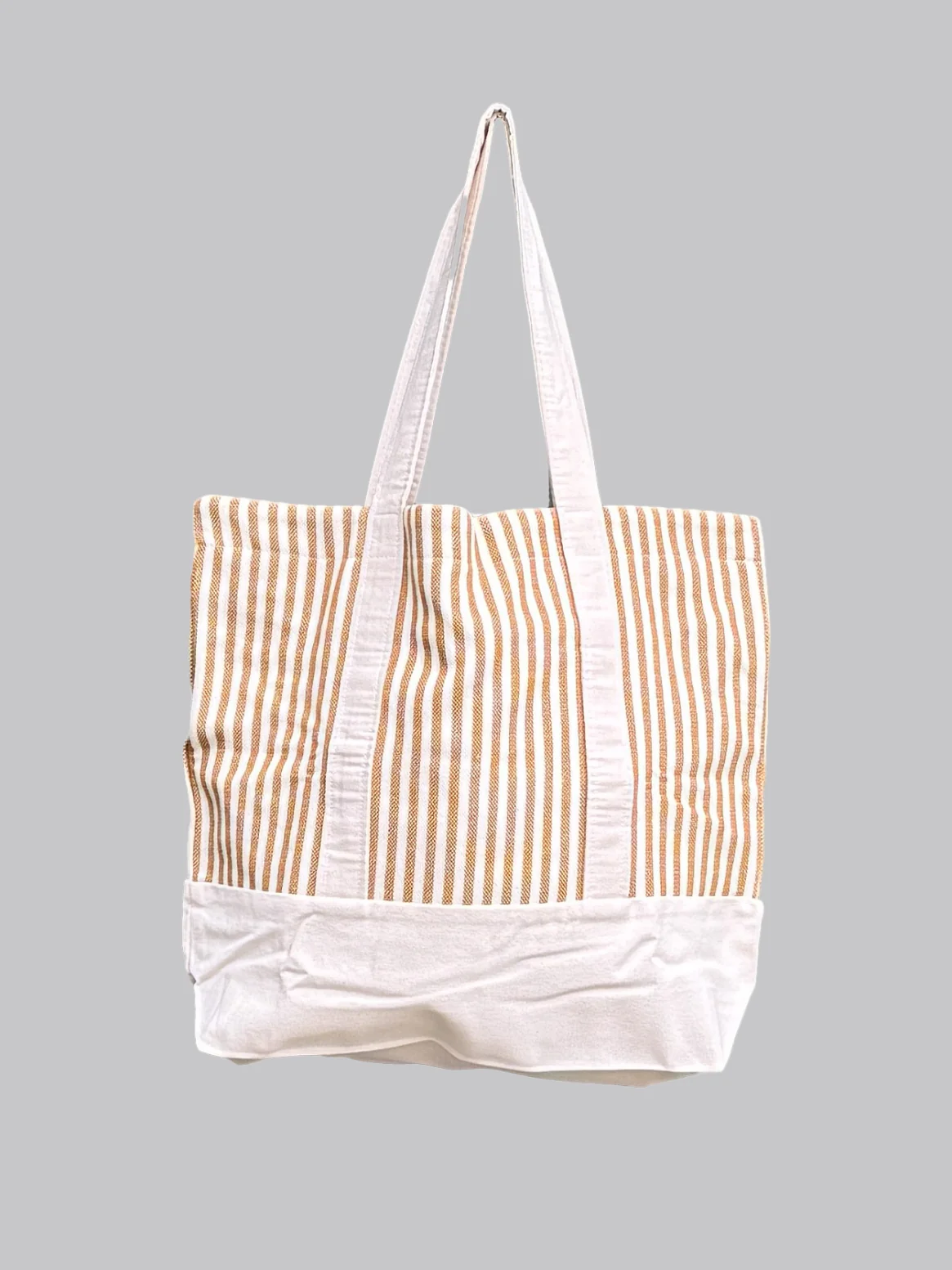 Canvas Tote Bag - Gold Stripes