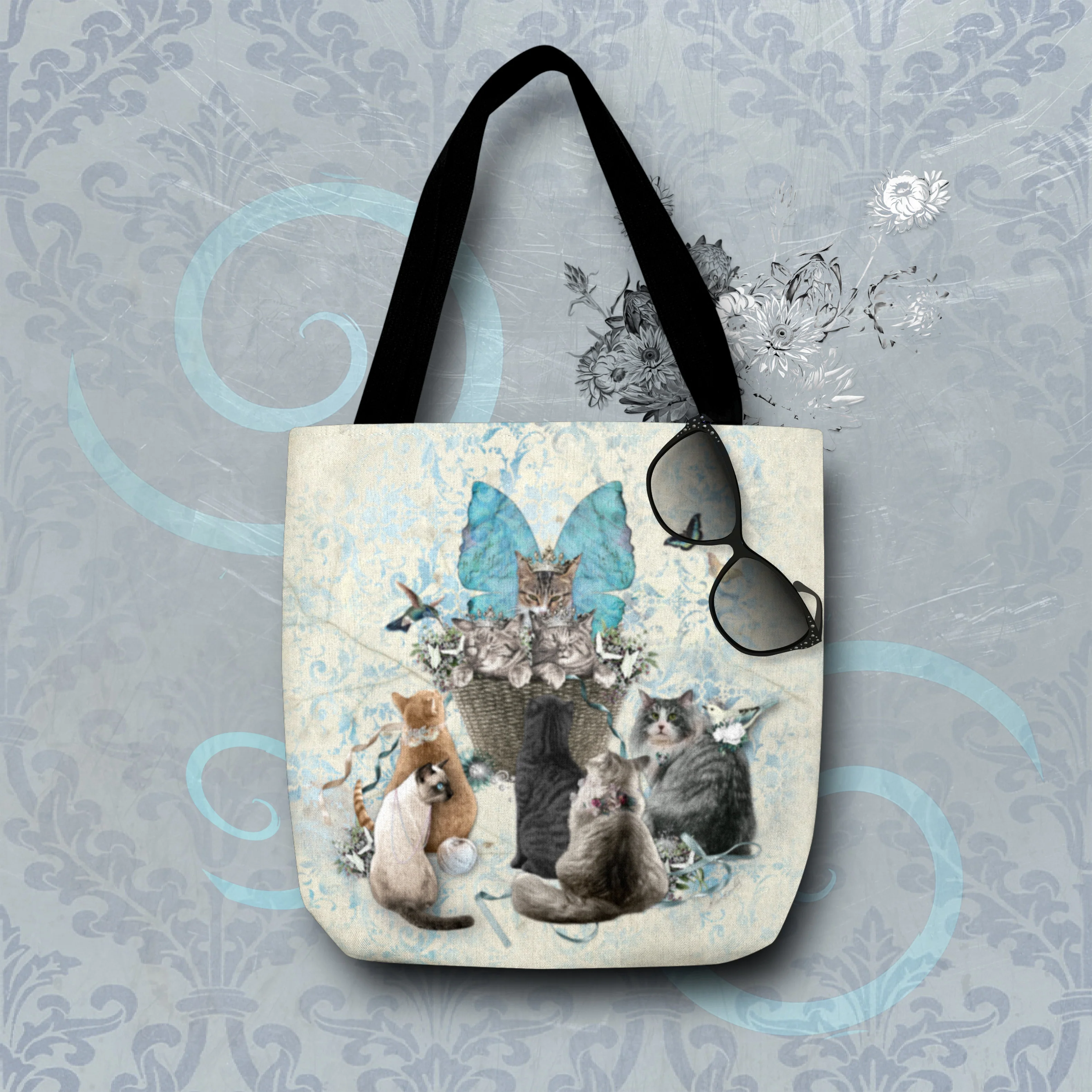 A Tisket a Tasket Cats in a Basket - Tote Bag