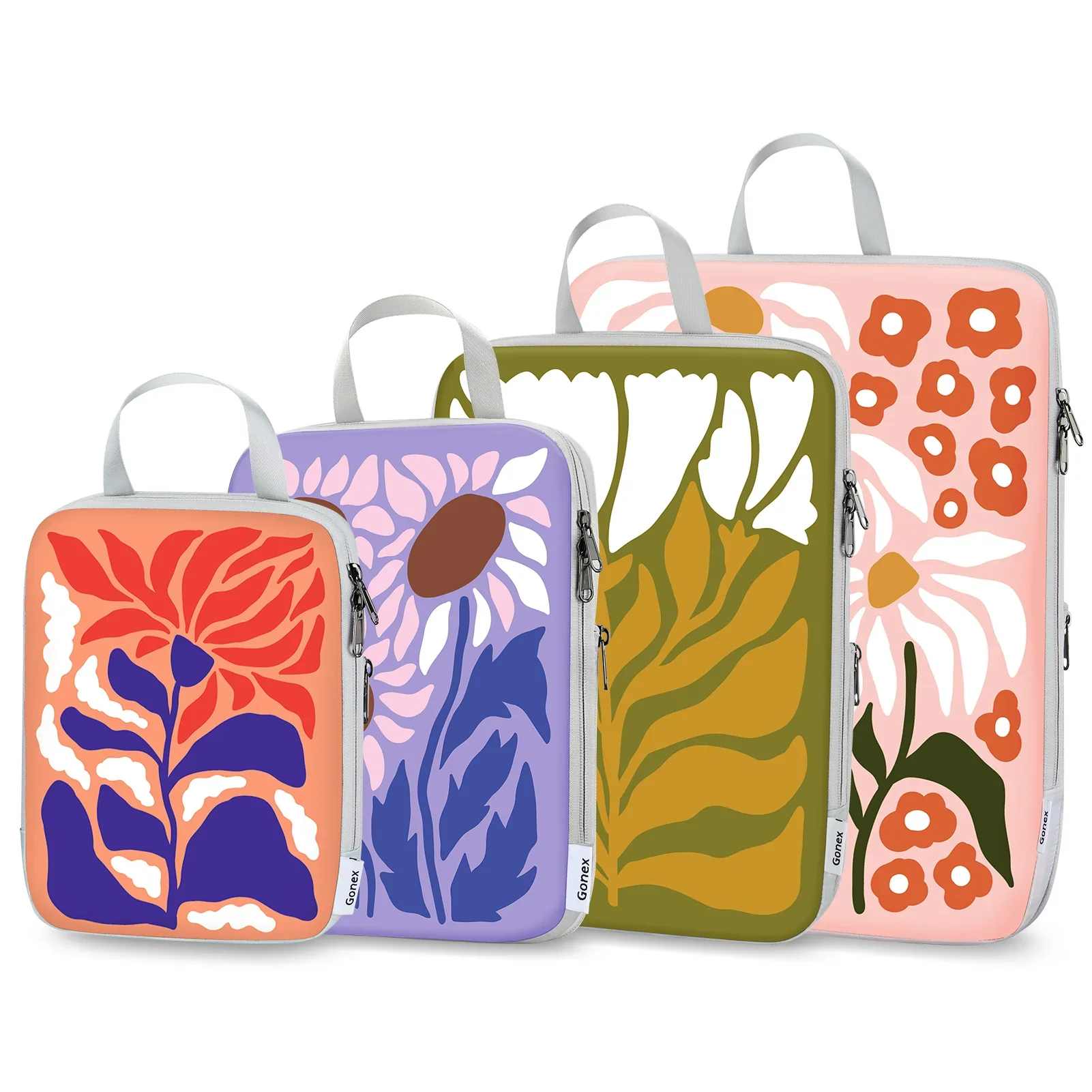 Floral Compression Packing Cubes