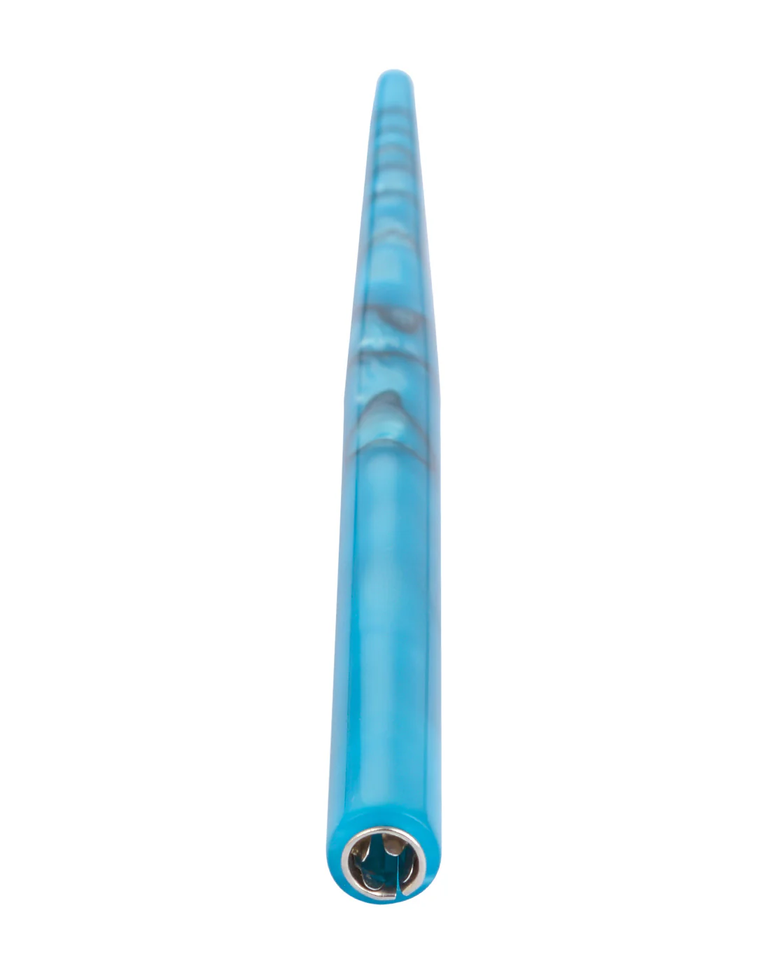 Straight Penholder  Blue-Black Swirl - 6.75
