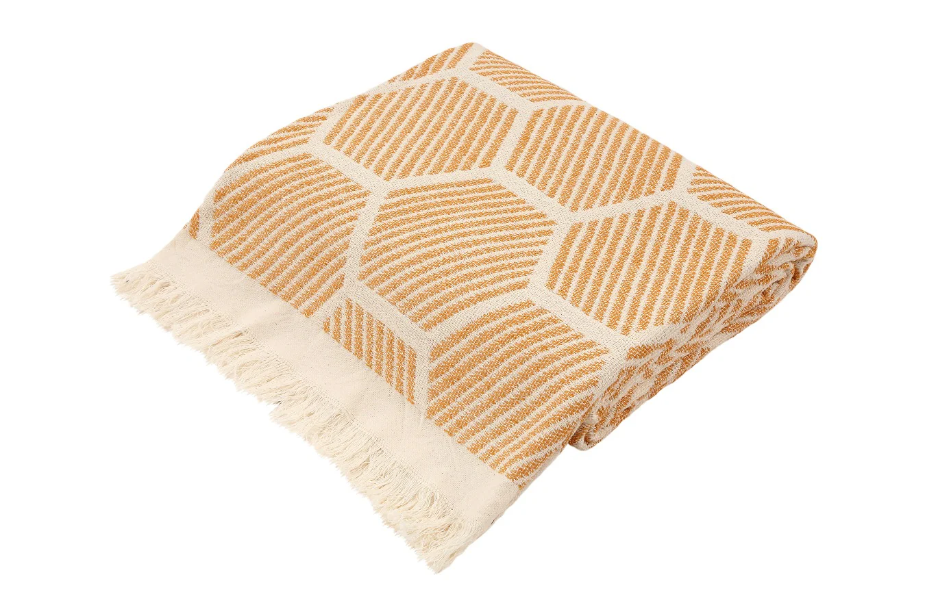 Atlas Cotton Throw - Mustard