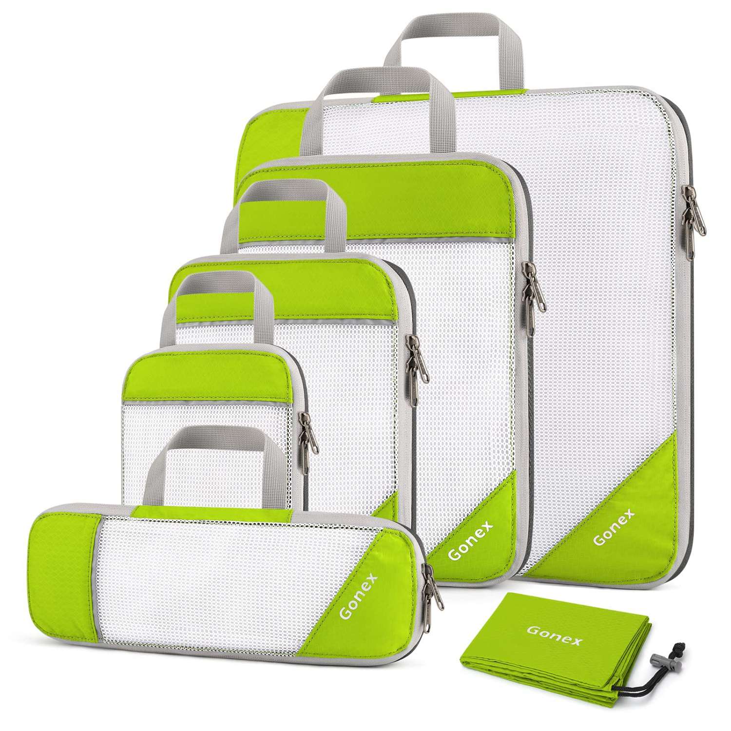 Gonex Compression Packing Cubes, Extensible Storage Mesh Organizers