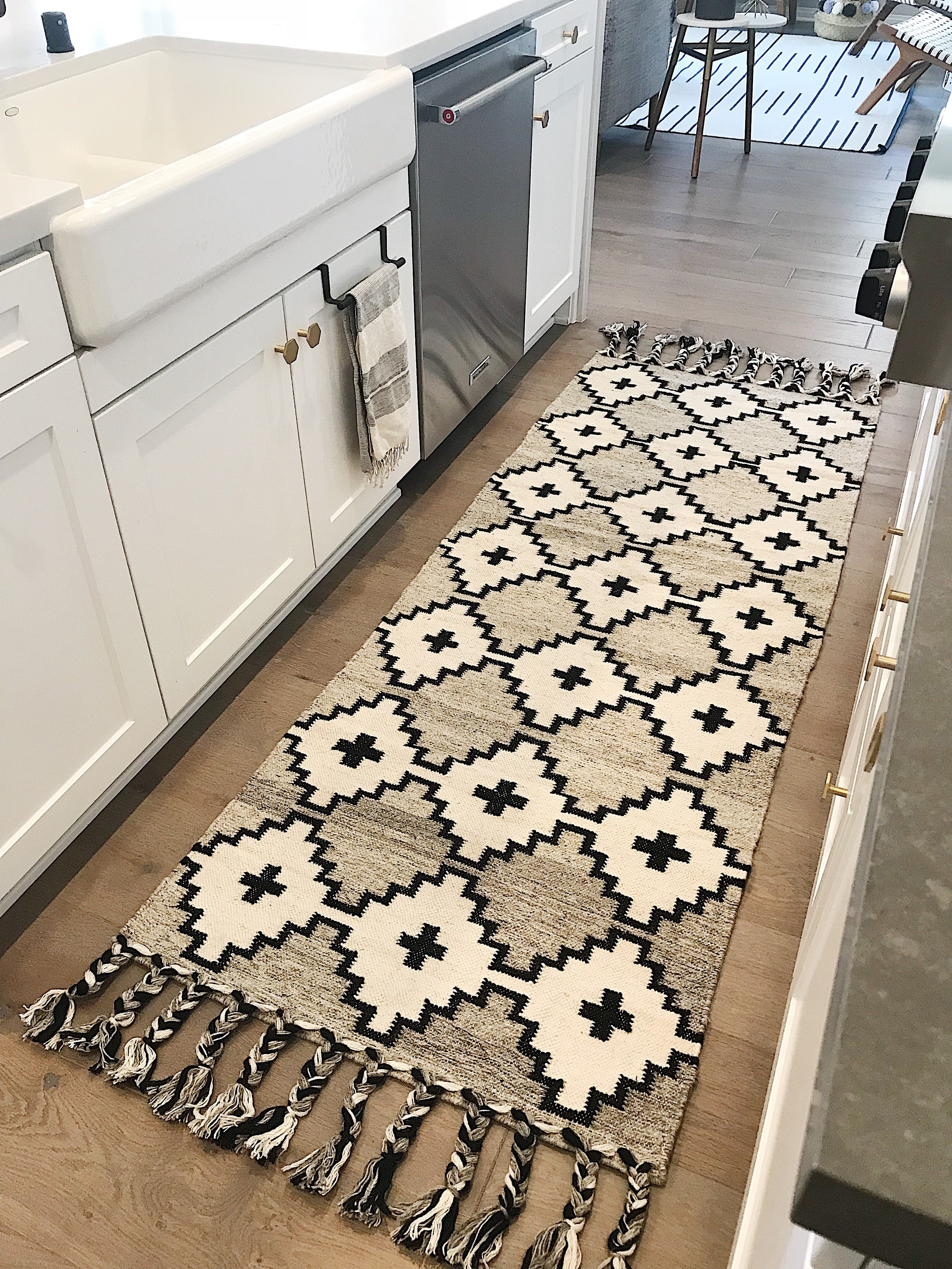 Elena White Grey Handmade Area Rug