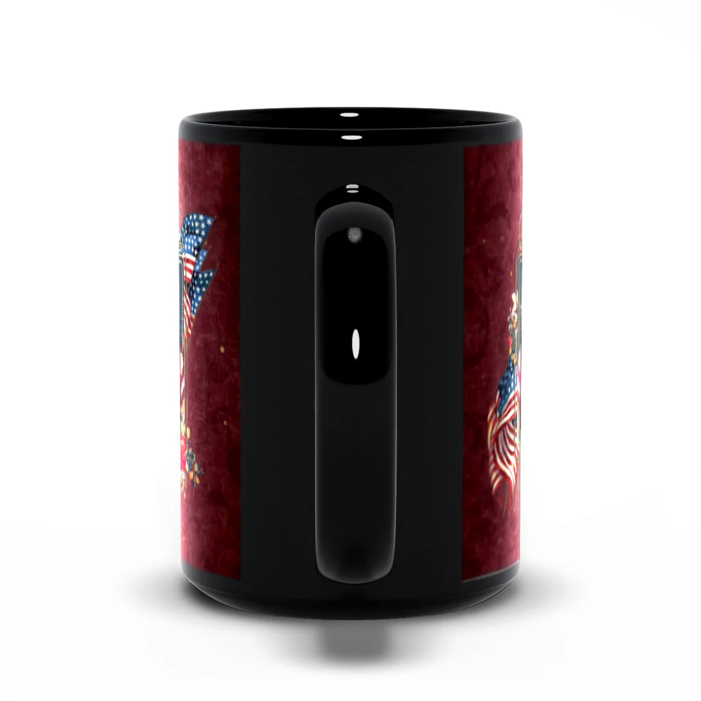 Patriotic Persian Cat - Black Mug