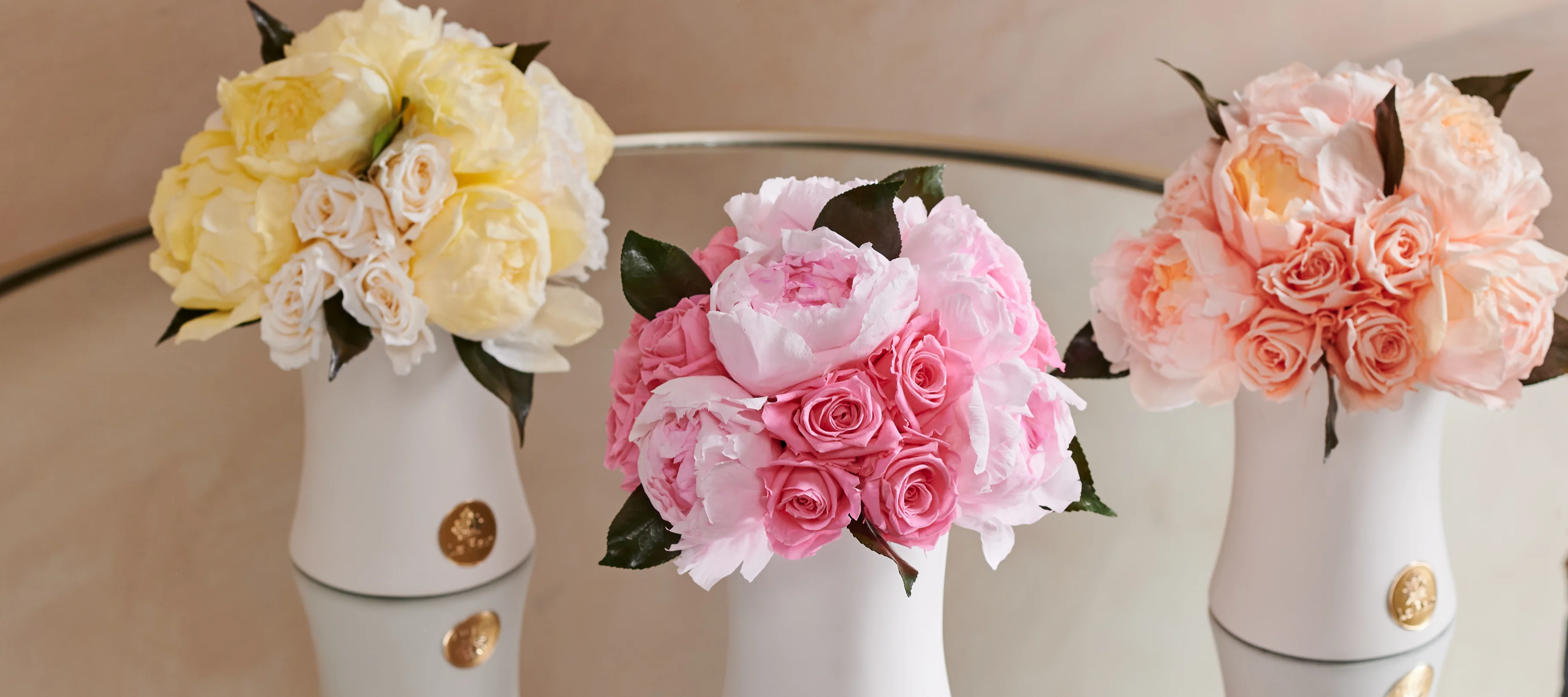 Creme Peony + Rose Dôme