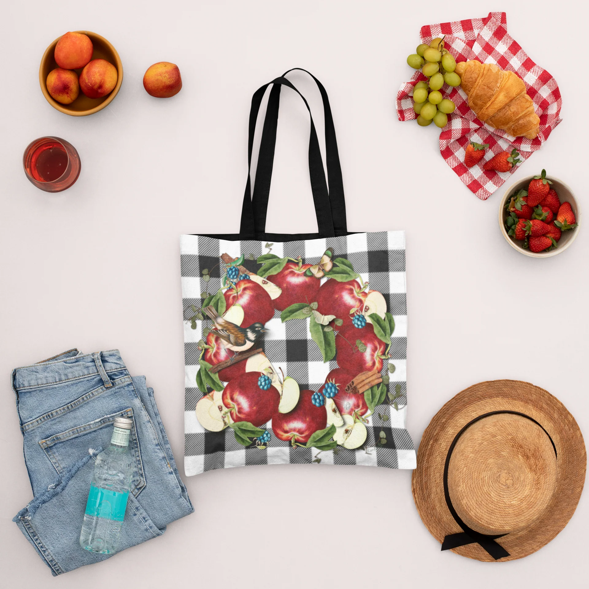 Sweet Apple Pie - Buffalo Plaid - Tote Bag