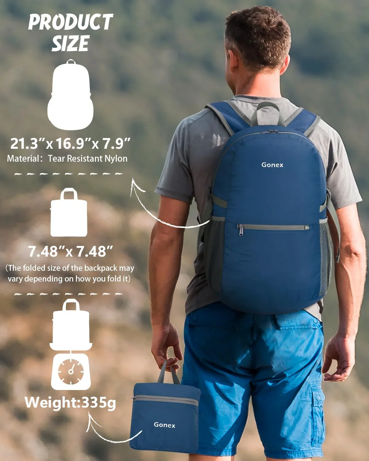 Gonex 30L Lightweight Packable Backpack