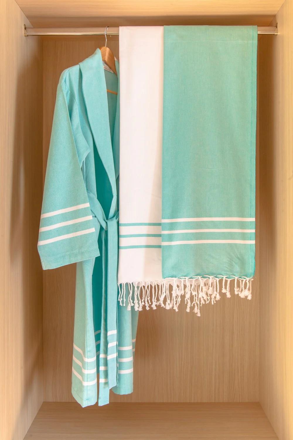 Antiochia Collection Bathrobe – Teal