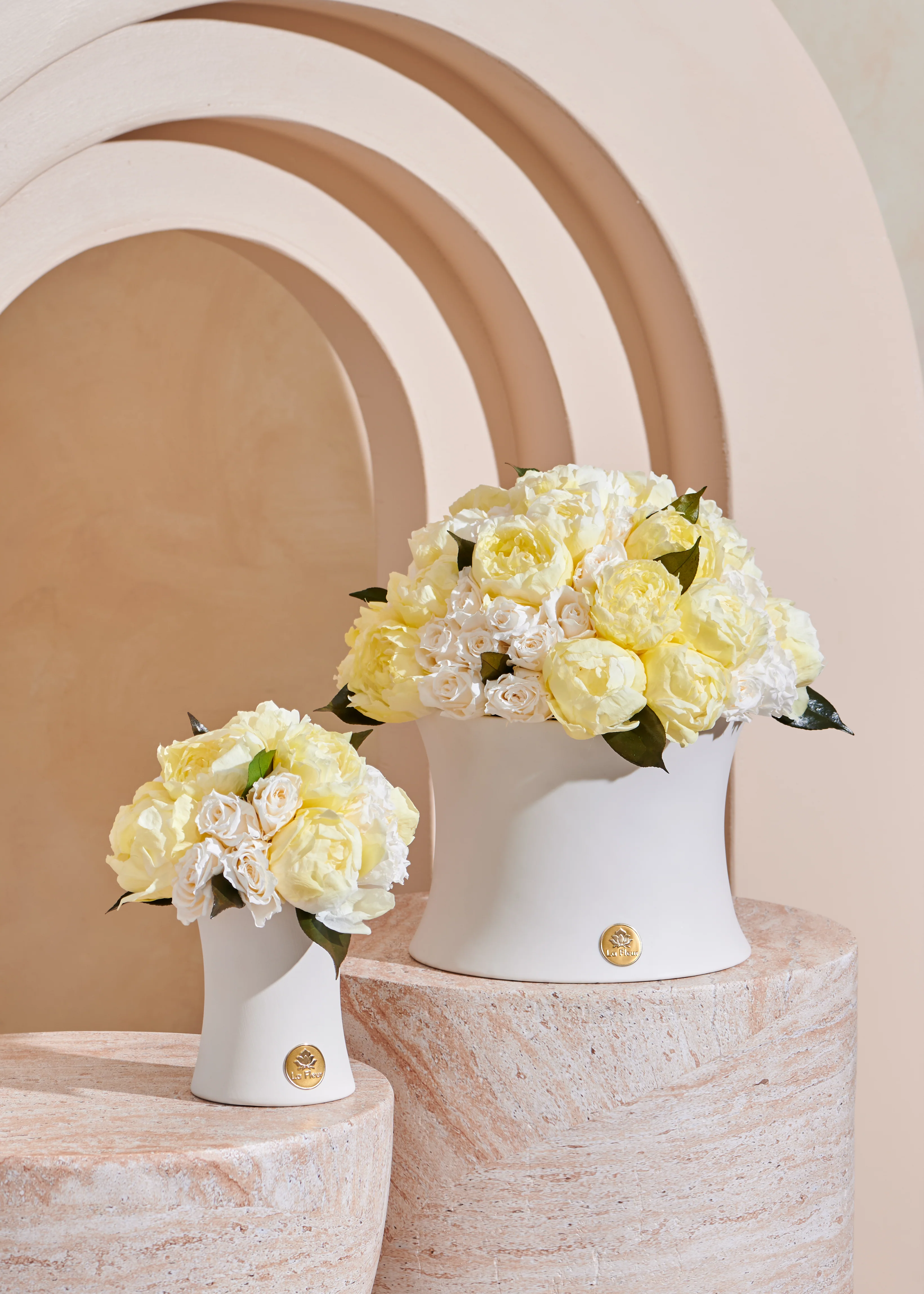 Creme Peony + Rose Dôme