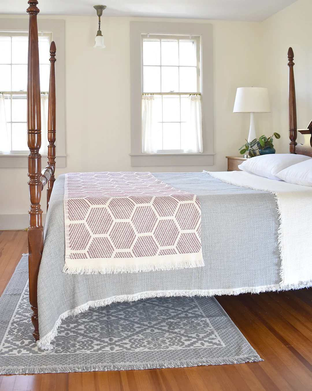 Atlas Cotton Throw - Burgundy