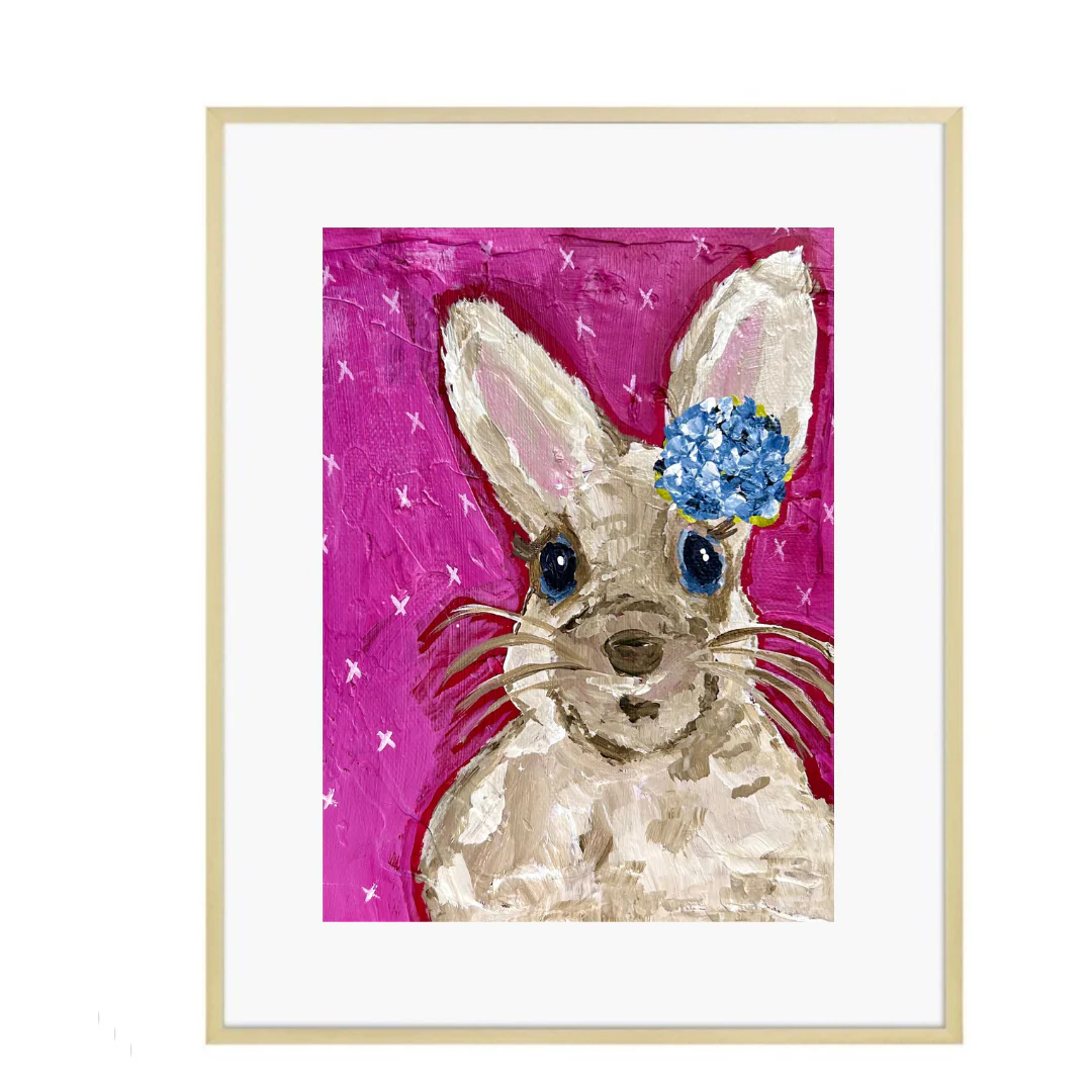Fuchsia Bunny Print