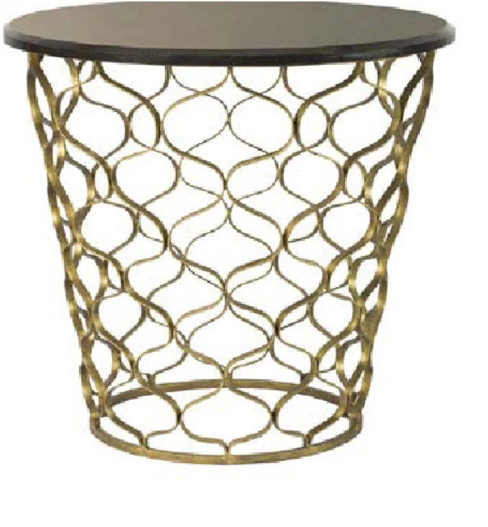 Gold Base Side Table