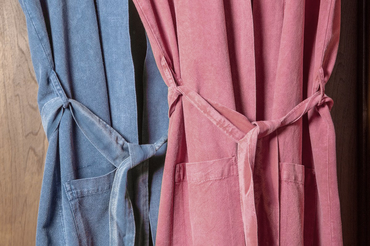 Stonewashed Cotton Robe – Rose