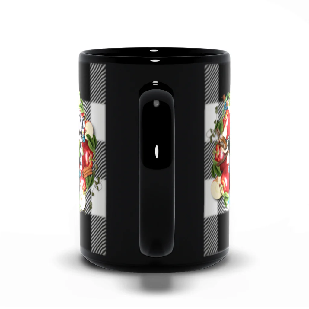 Sweet Apple Pie - Buffalo Plaid - Black Mug