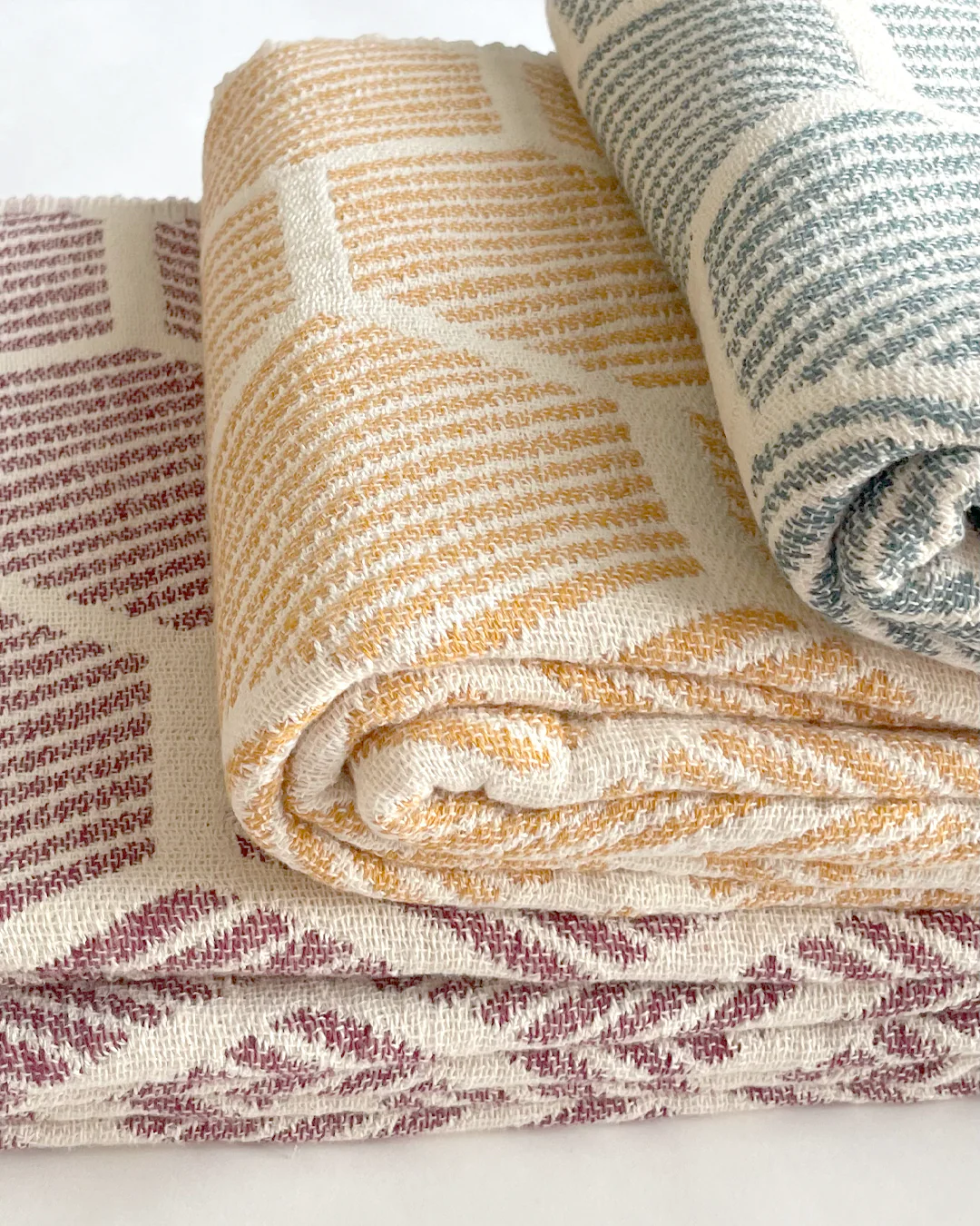 Atlas Cotton Throw - Mustard