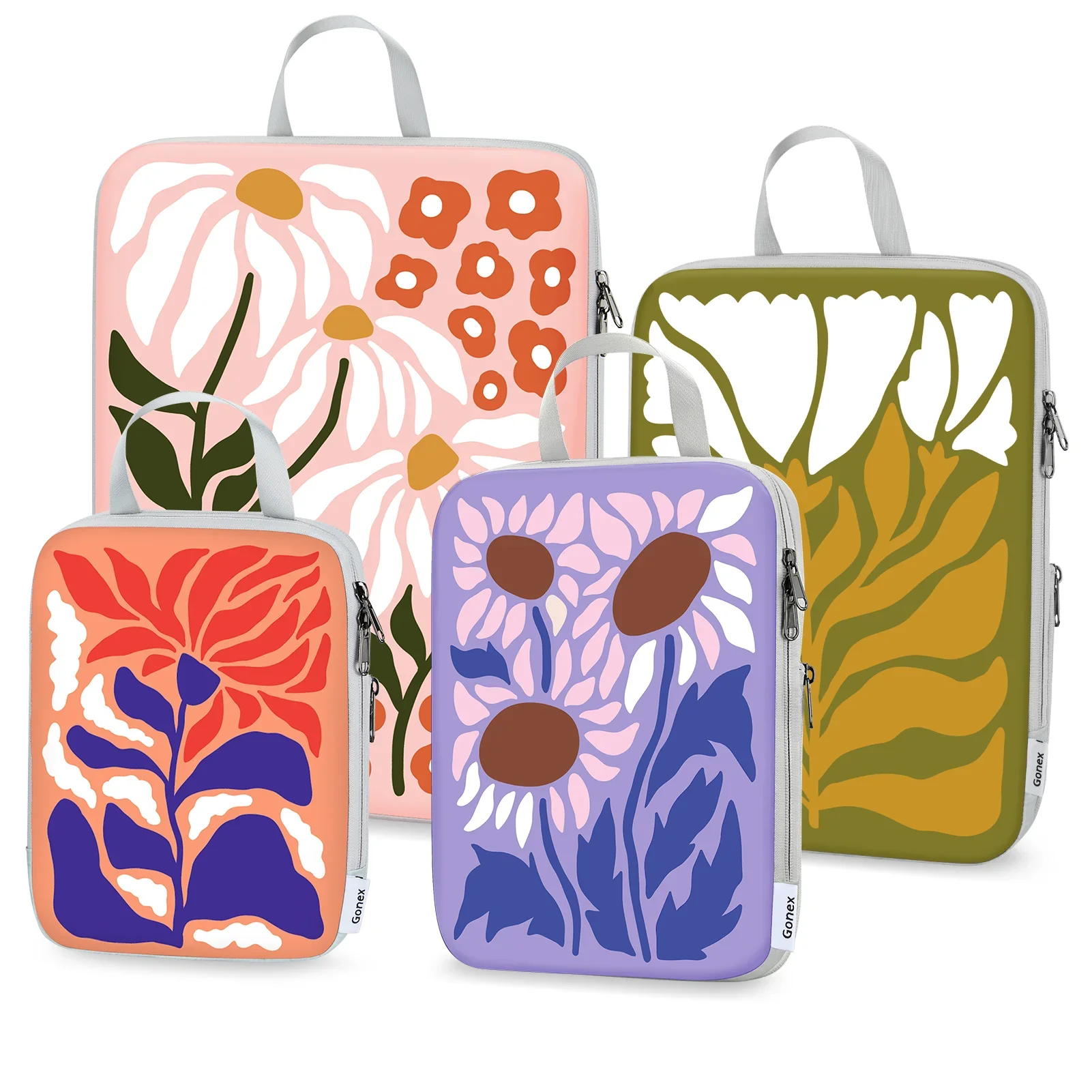 Floral Compression Packing Cubes
