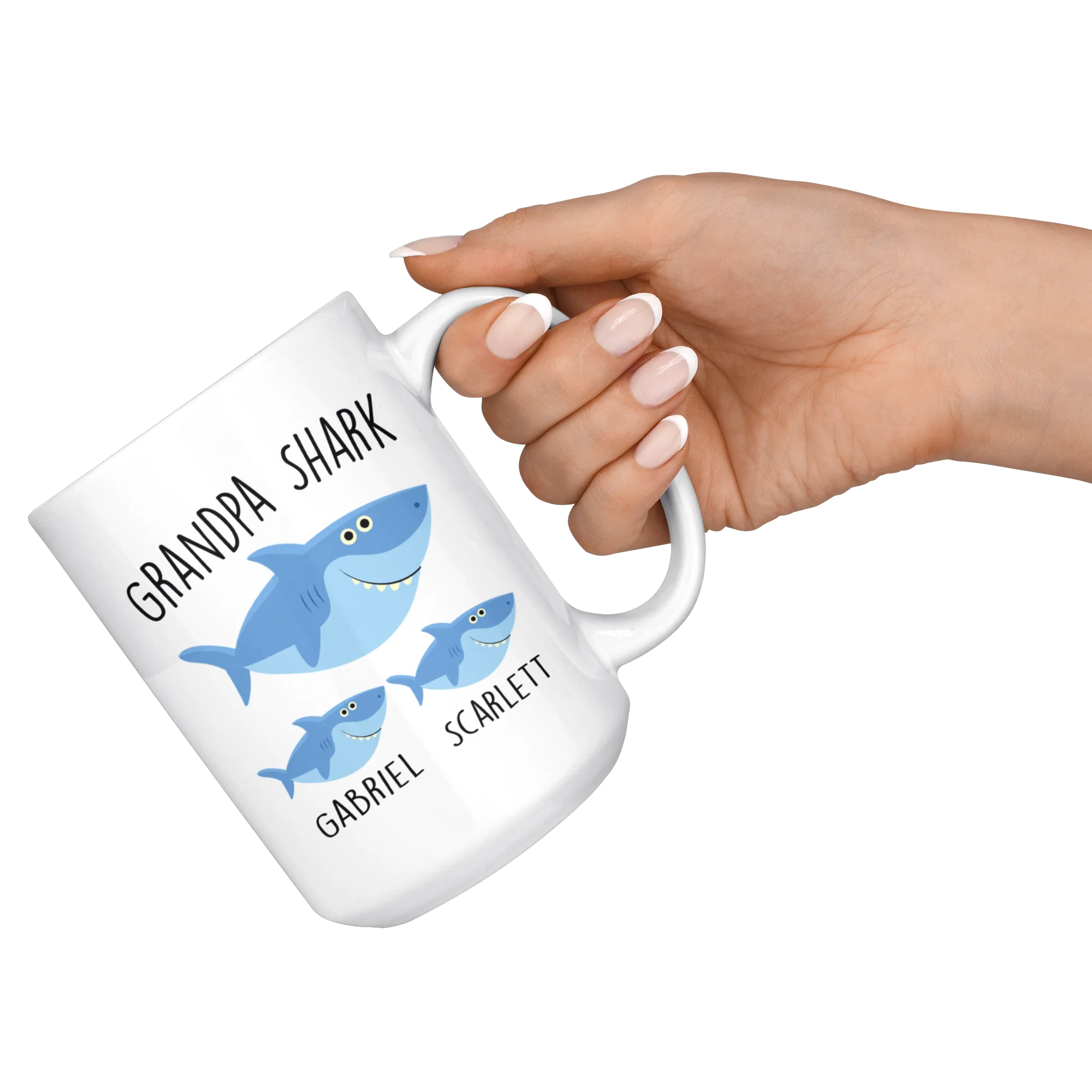 Custom Grandpa Shark Mug