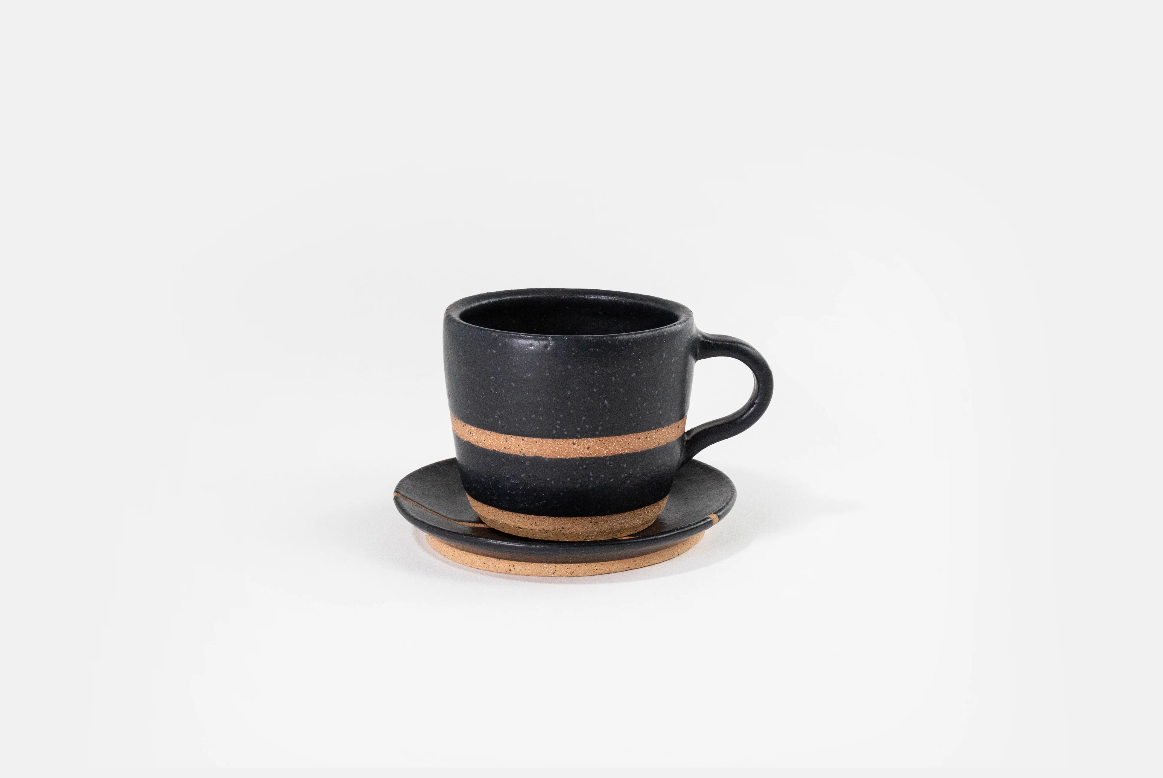 Ceramic Espresso Cups in Matte Black