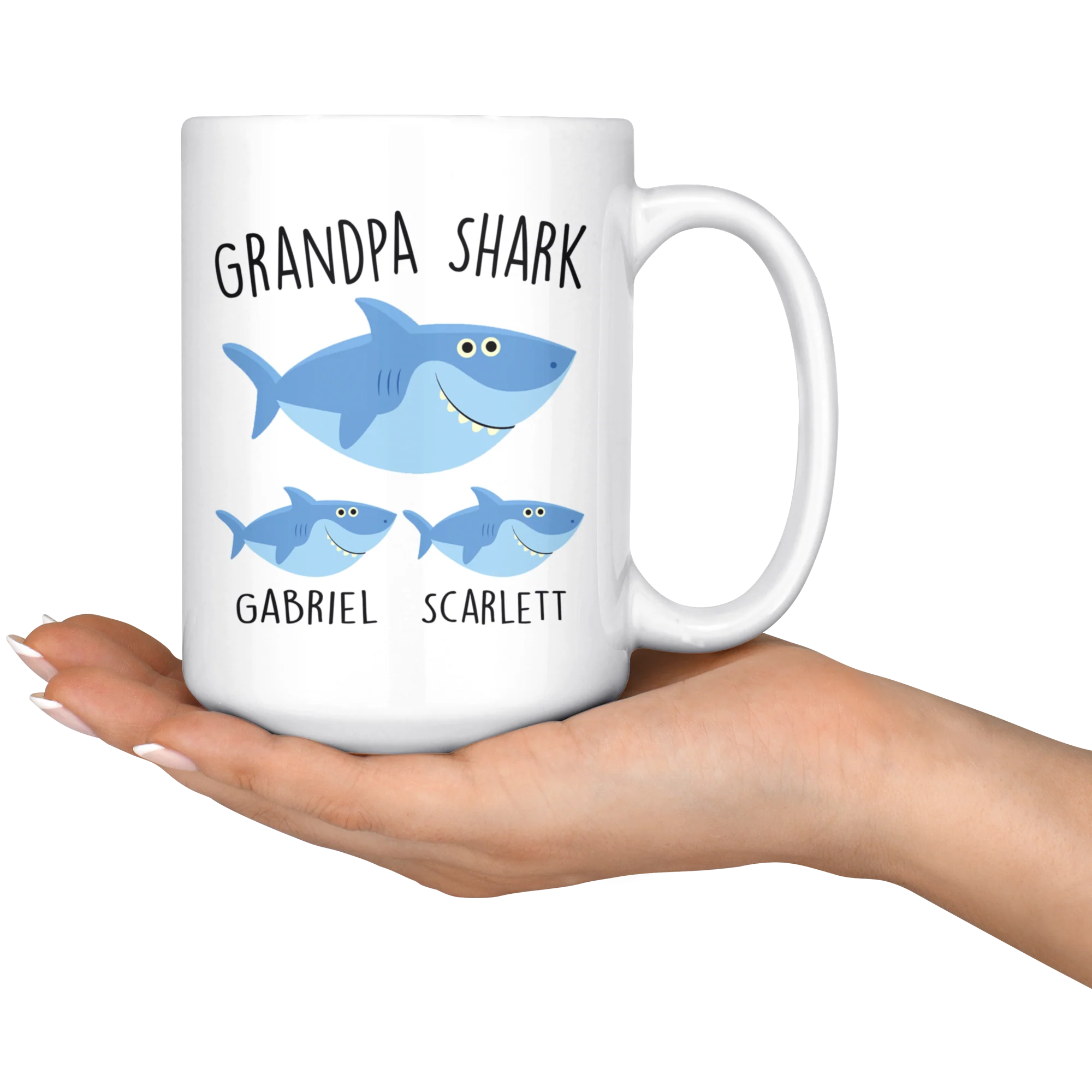 Custom Grandpa Shark Mug