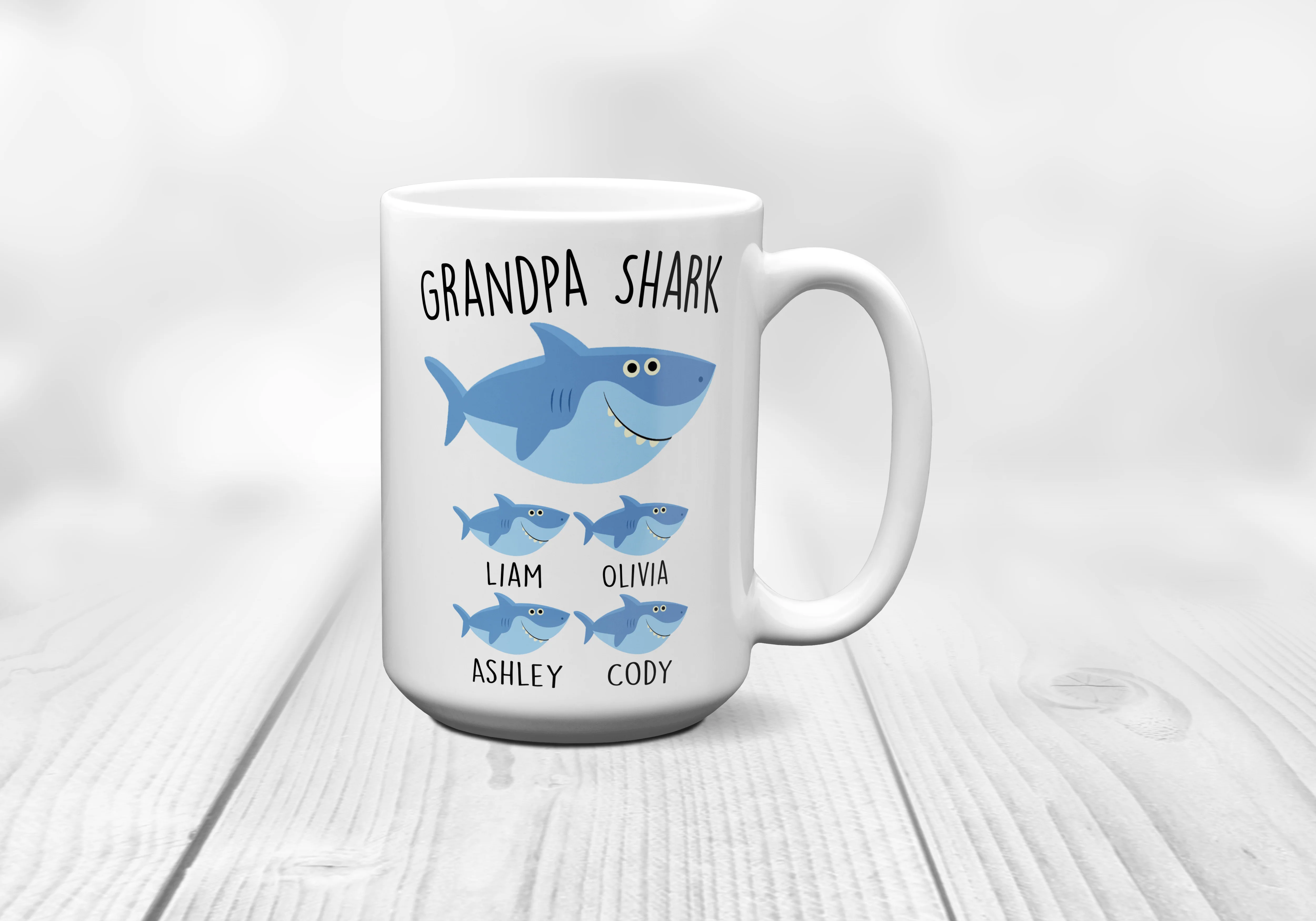 Custom Grandpa Shark Mug