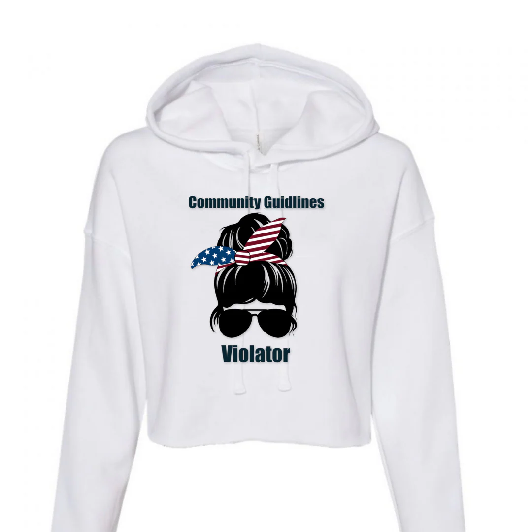 Community Guidlines Violator Cropped Hoodie