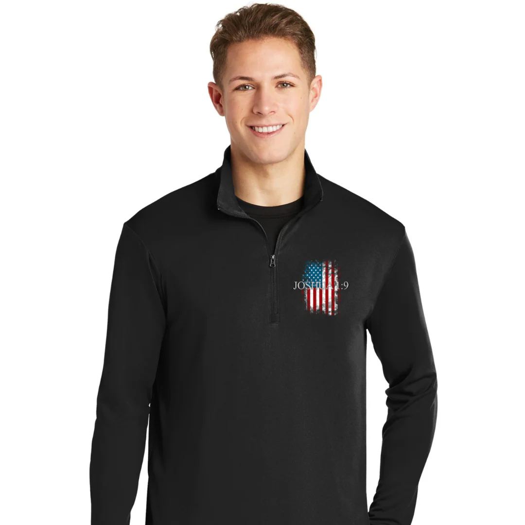 Men's Joshua Flag Black 1/4 Zip