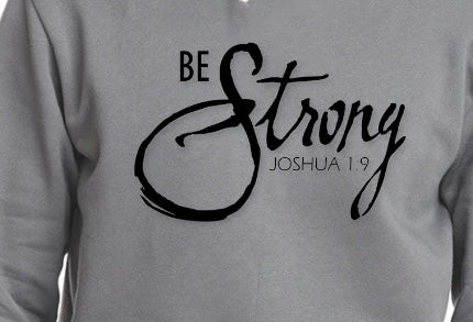 Men's Be Strong Grey Hoodie