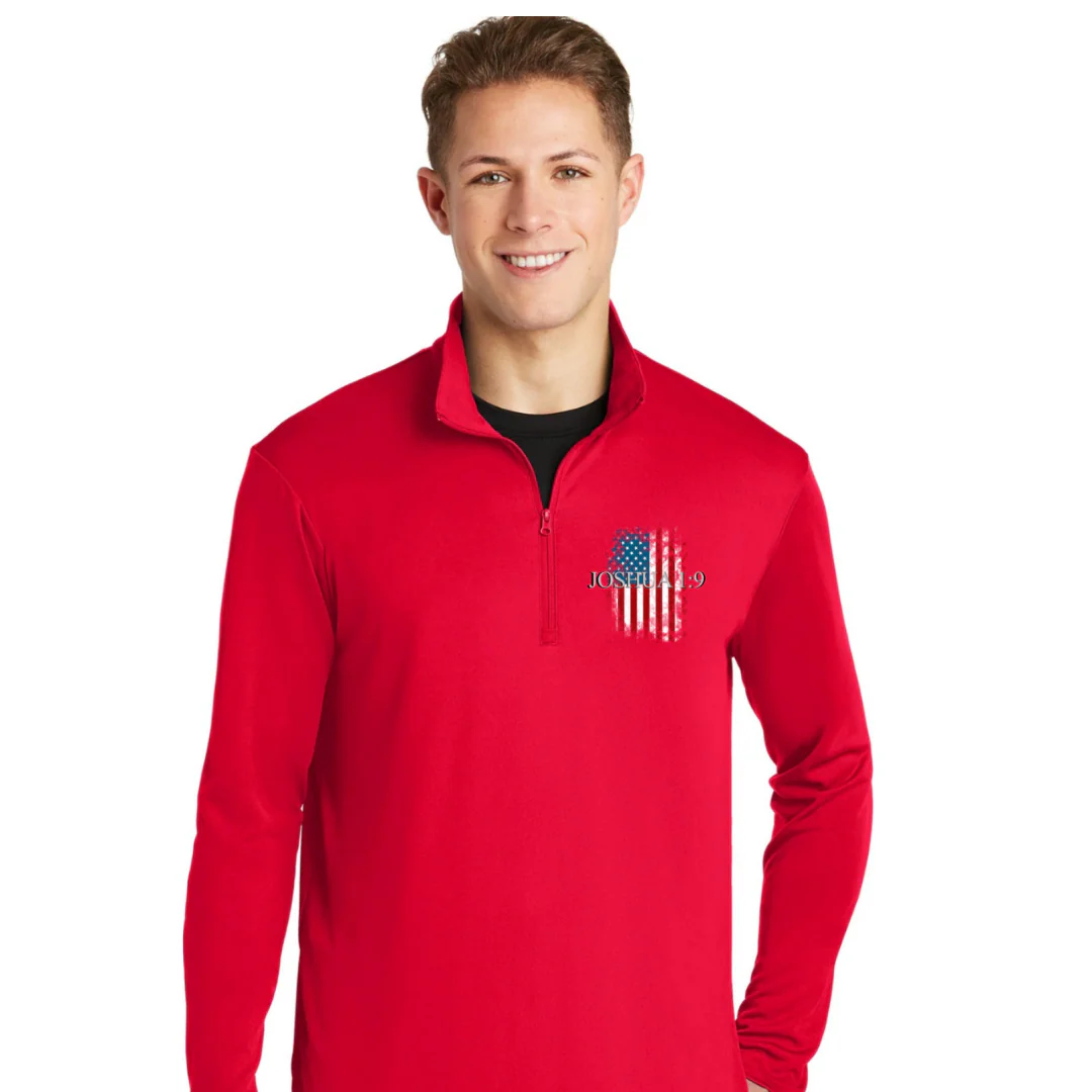 Men's Joshua Flag Red 1/4 Zip
