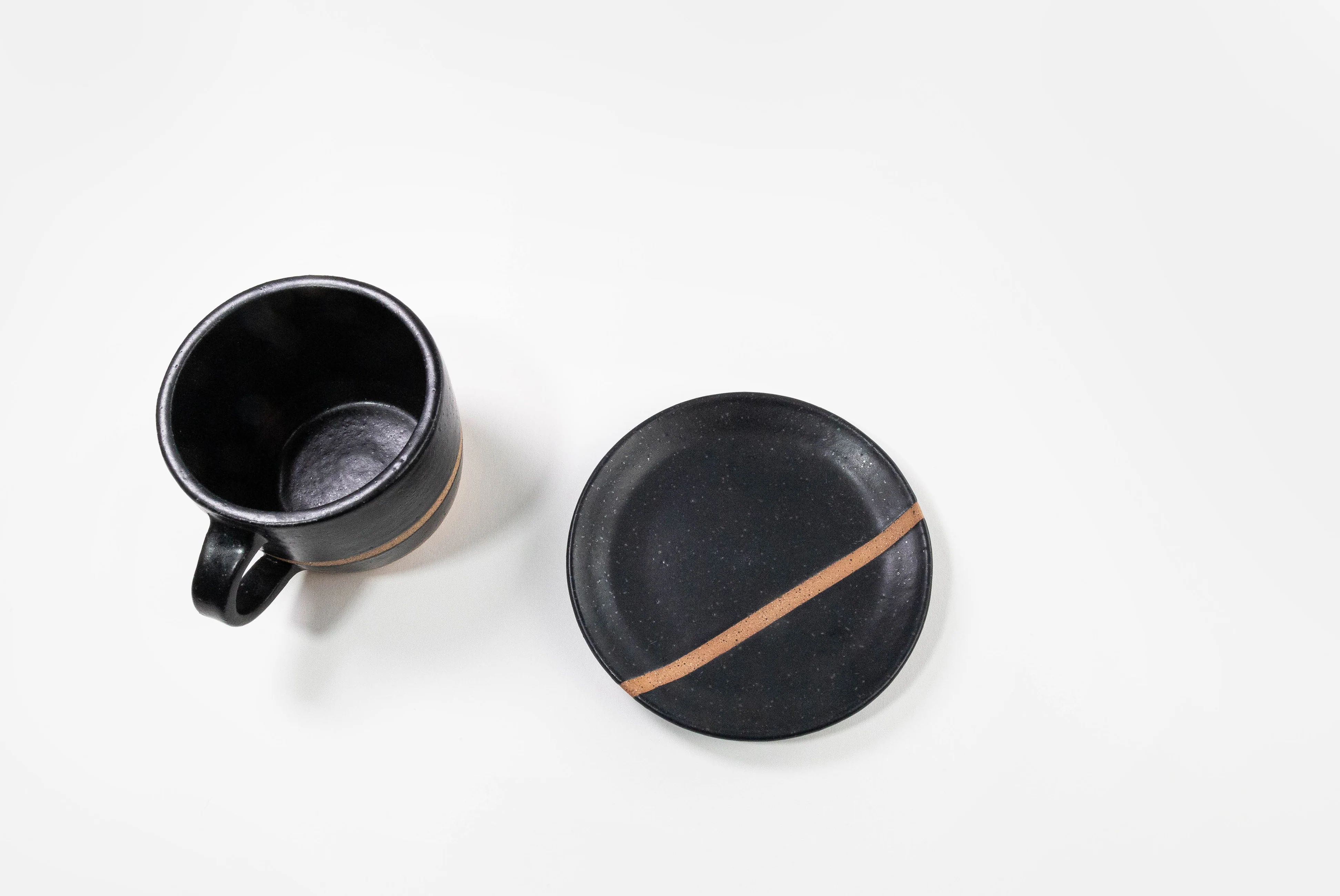 Ceramic Espresso Cups in Matte Black