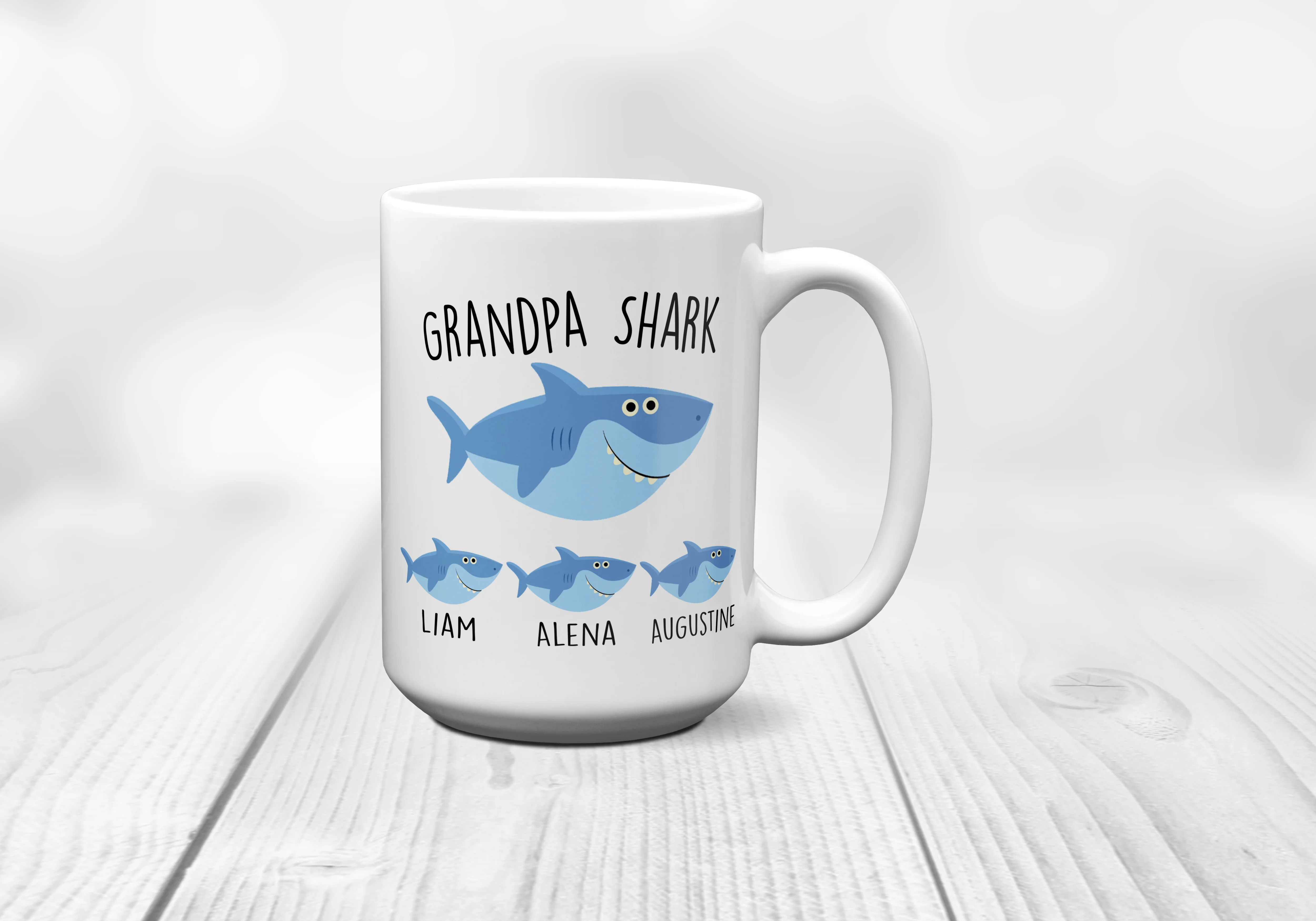 Custom Grandpa Shark Mug