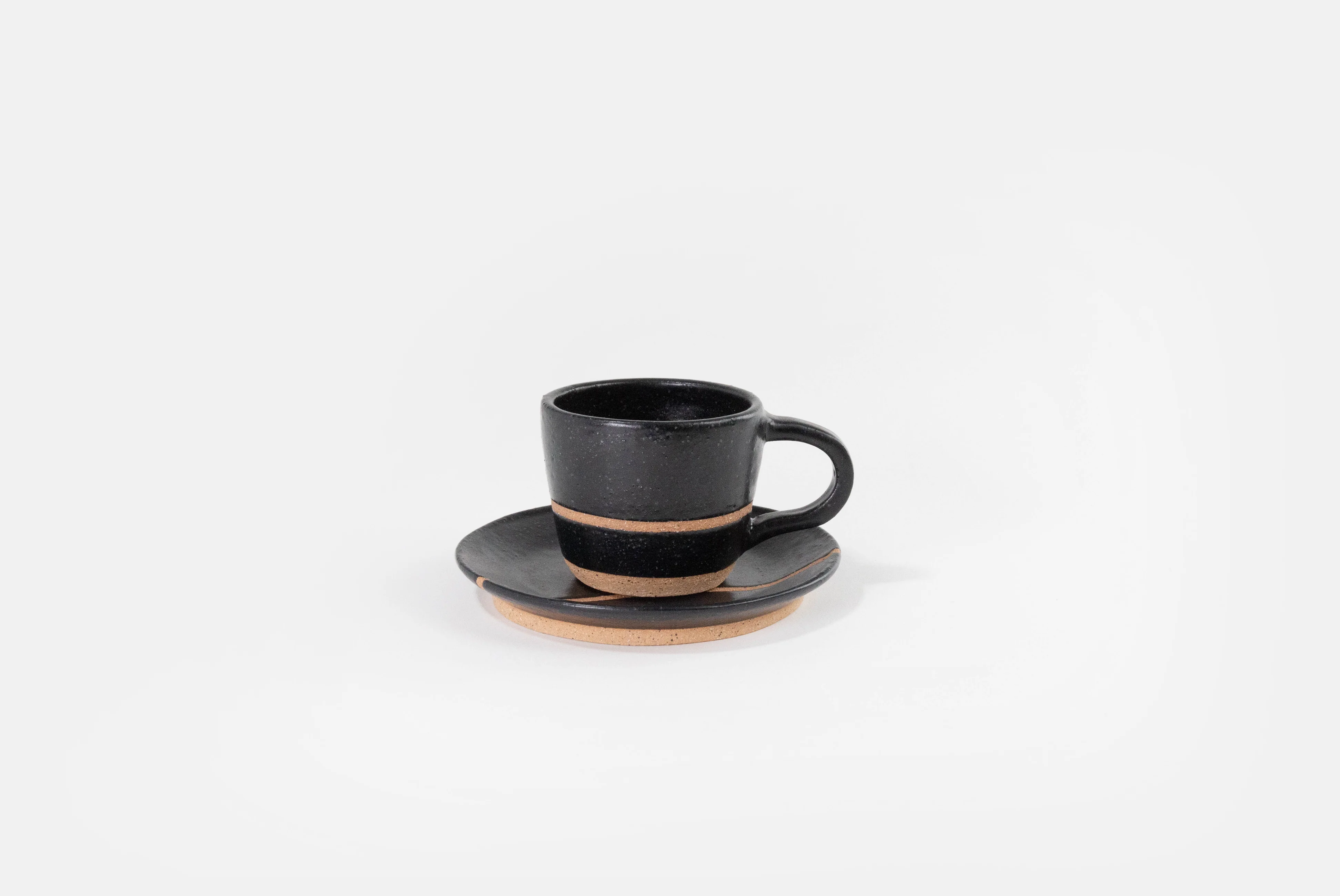 Ceramic Espresso Cups in Matte Black