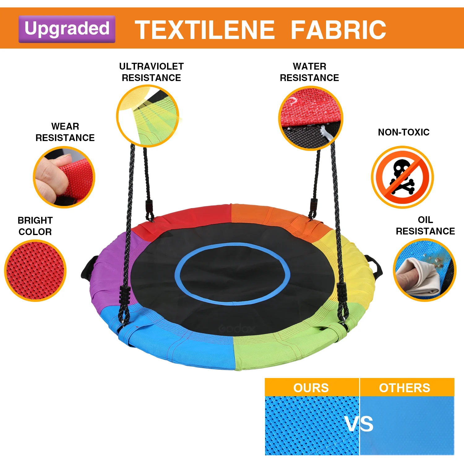 Textilene Saucer Swing 40/100cm