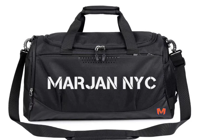 Marjan NYC Outdoor Wear-resistant Removable Hook Canvas Sport and Gym Bag