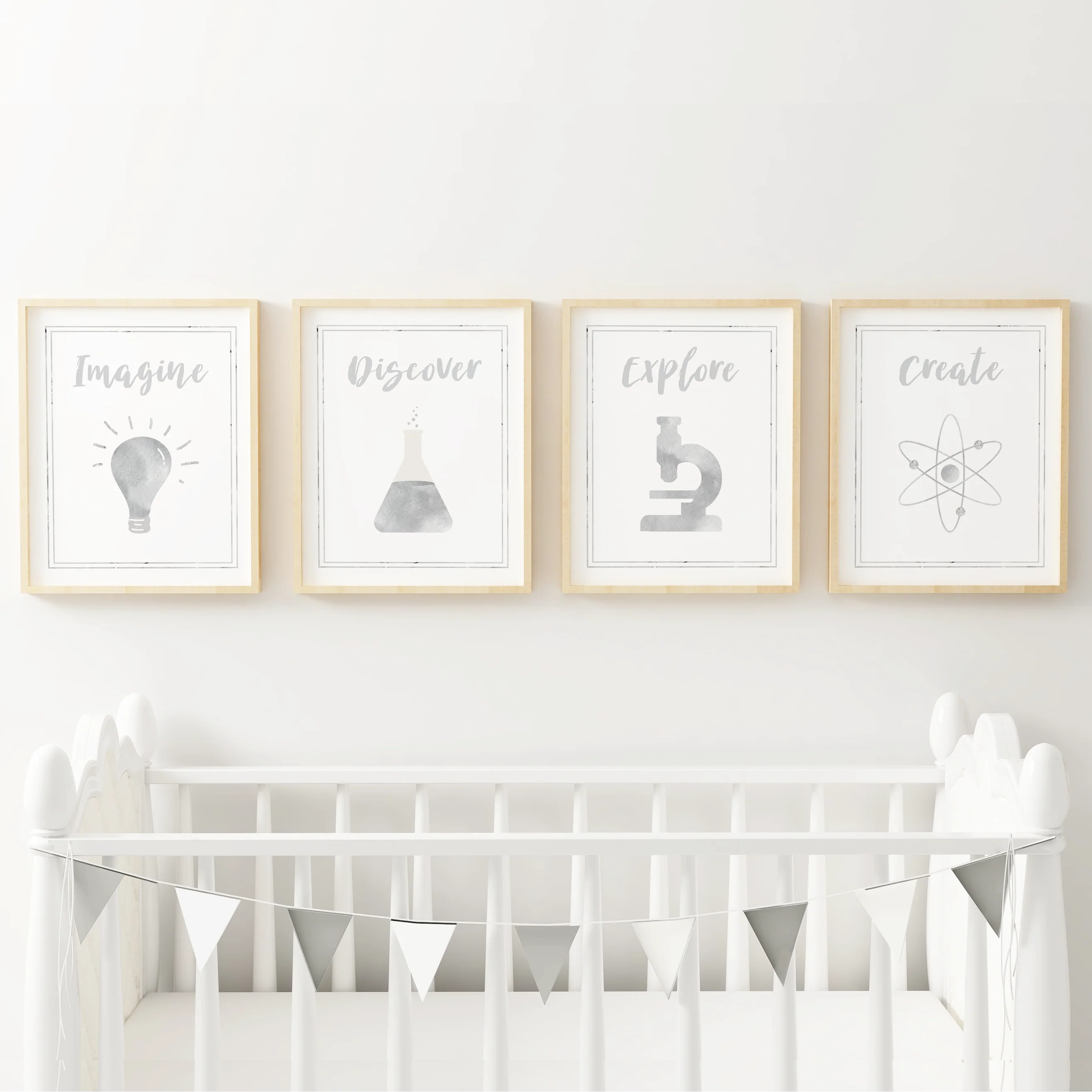 Watercolor Science Art Prints (Set of 4)