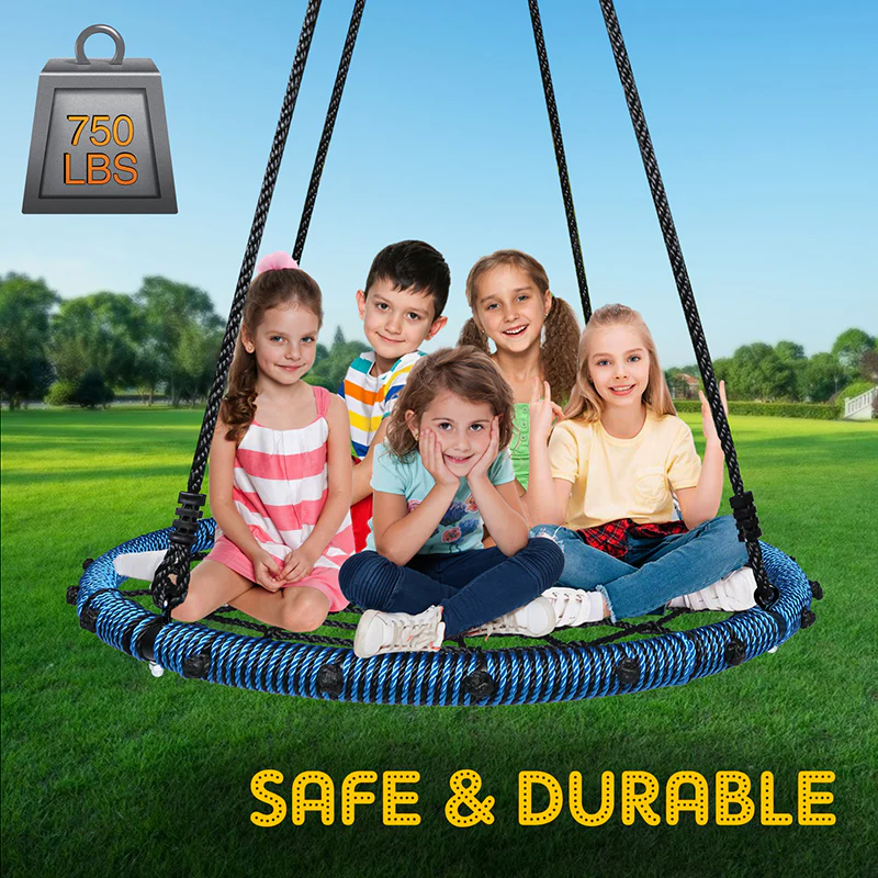 Heavy Duty 45 Spider Web Tree Swing Net Nest for Kids Adults Ring Seat