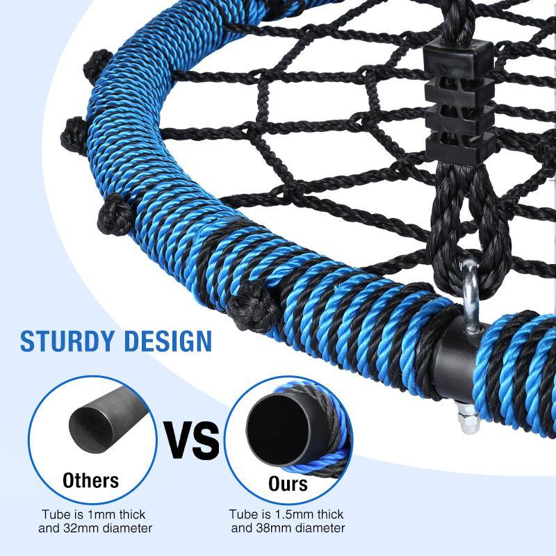 40 Spider Web Saucer Tree Swing for Kids Adults Backyard Playfun Wear Resistant