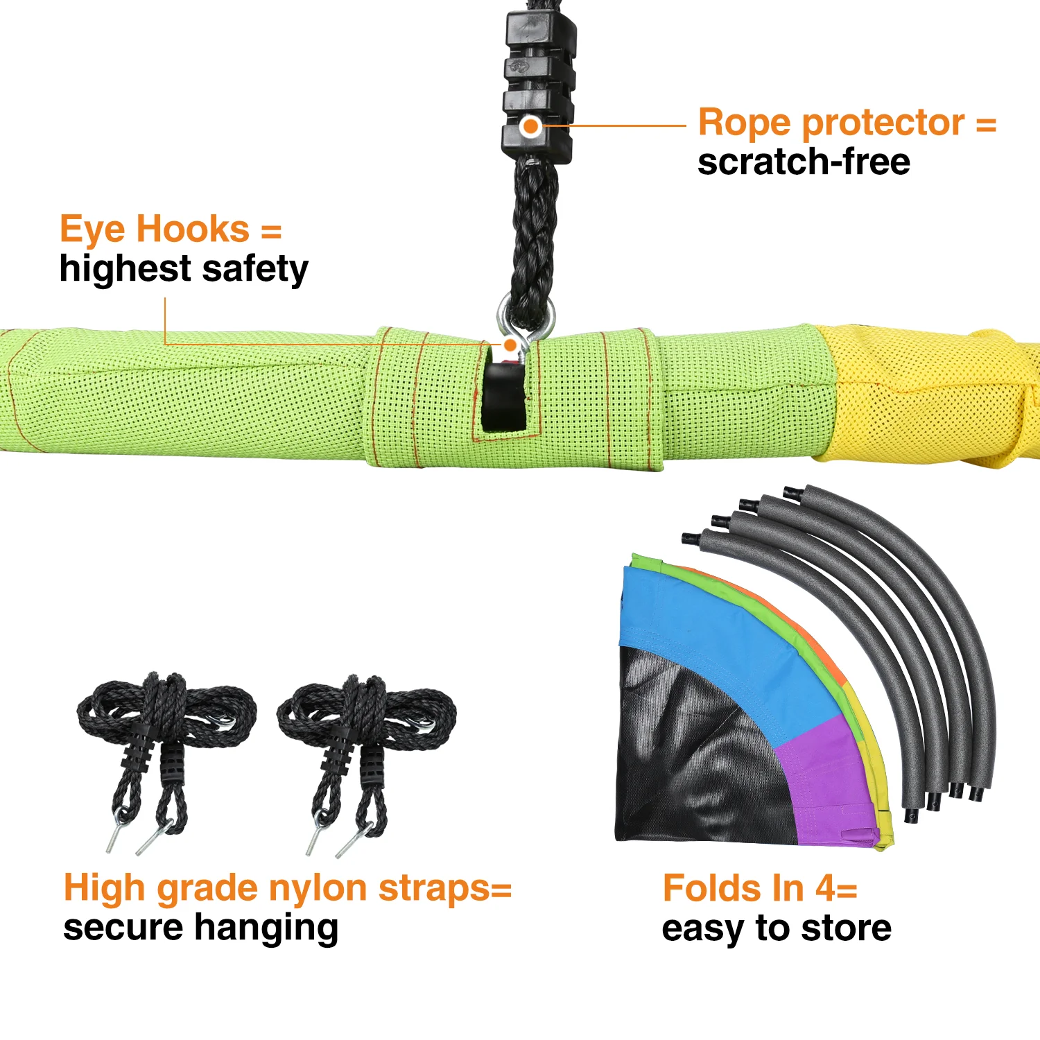 Textilene Saucer Swing 40/100cm